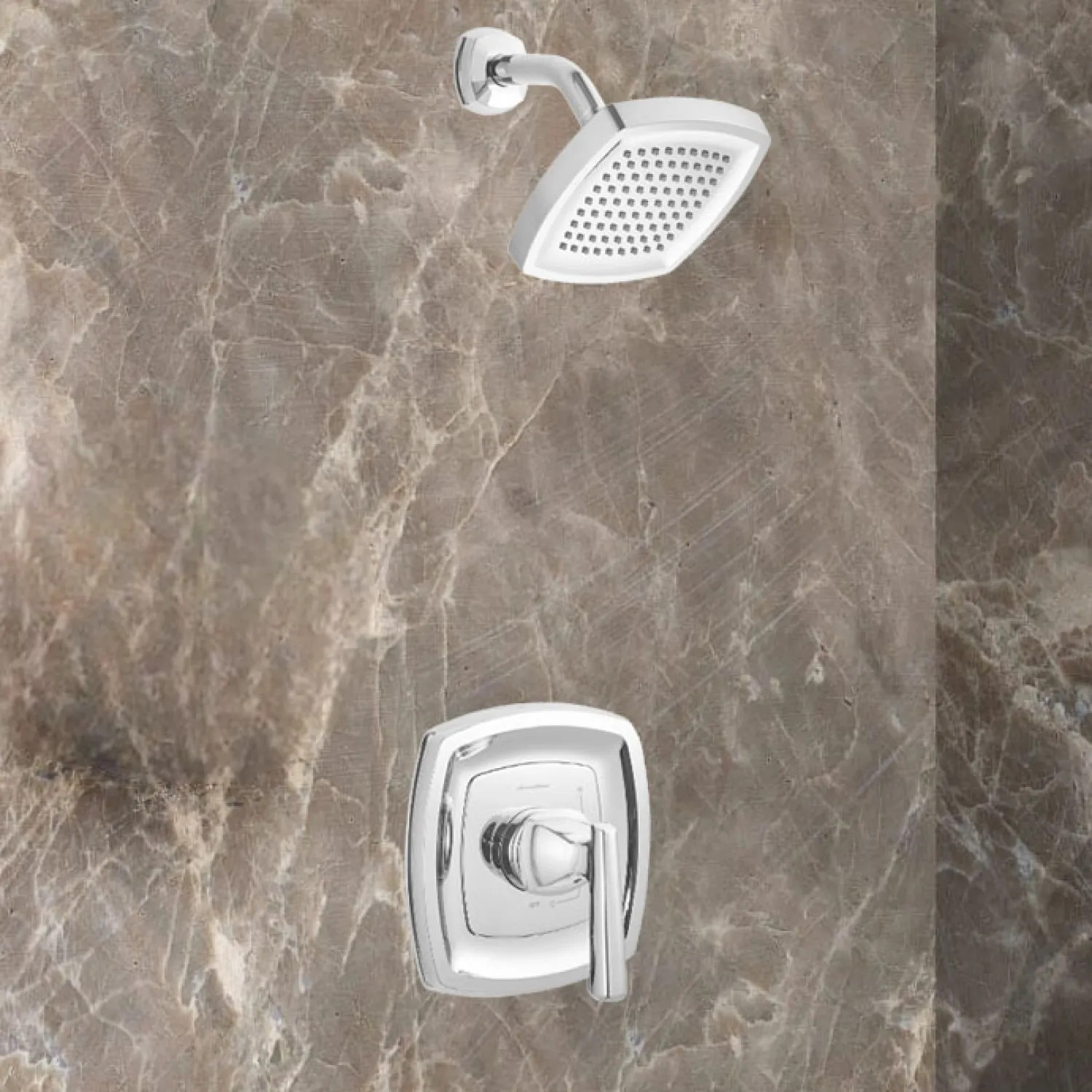 American Standard TU018507.002 American Standard Edgemere Shower Faucet with Metal Lever Handle and Pressure Balance Cartridge, Trim Only, 1.8 GPM, Polished Chrome - TU018507.002