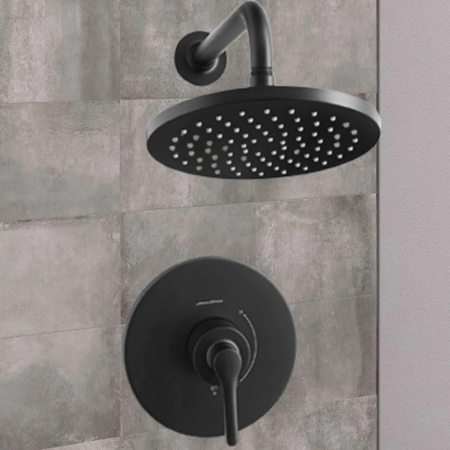 American Standard TU105507.243 American Standard Studio S Shower Only Faucet with Rain Showerhead, Lever Handle, Double Ceramic Cartridge, 1.75 GPM, Matte Black - TU105507.243