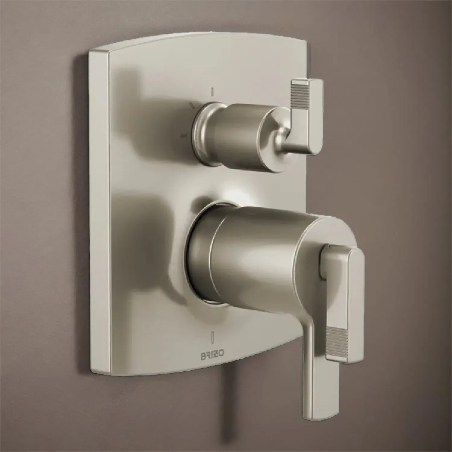 Brizo T75506-NKLHP Brizo Kintsu and Allaria TempAssure Thermostatic Valve Trim with Integrated Three Function Diverter, Brilliance Luxe Nickel - T75506-NKLHP