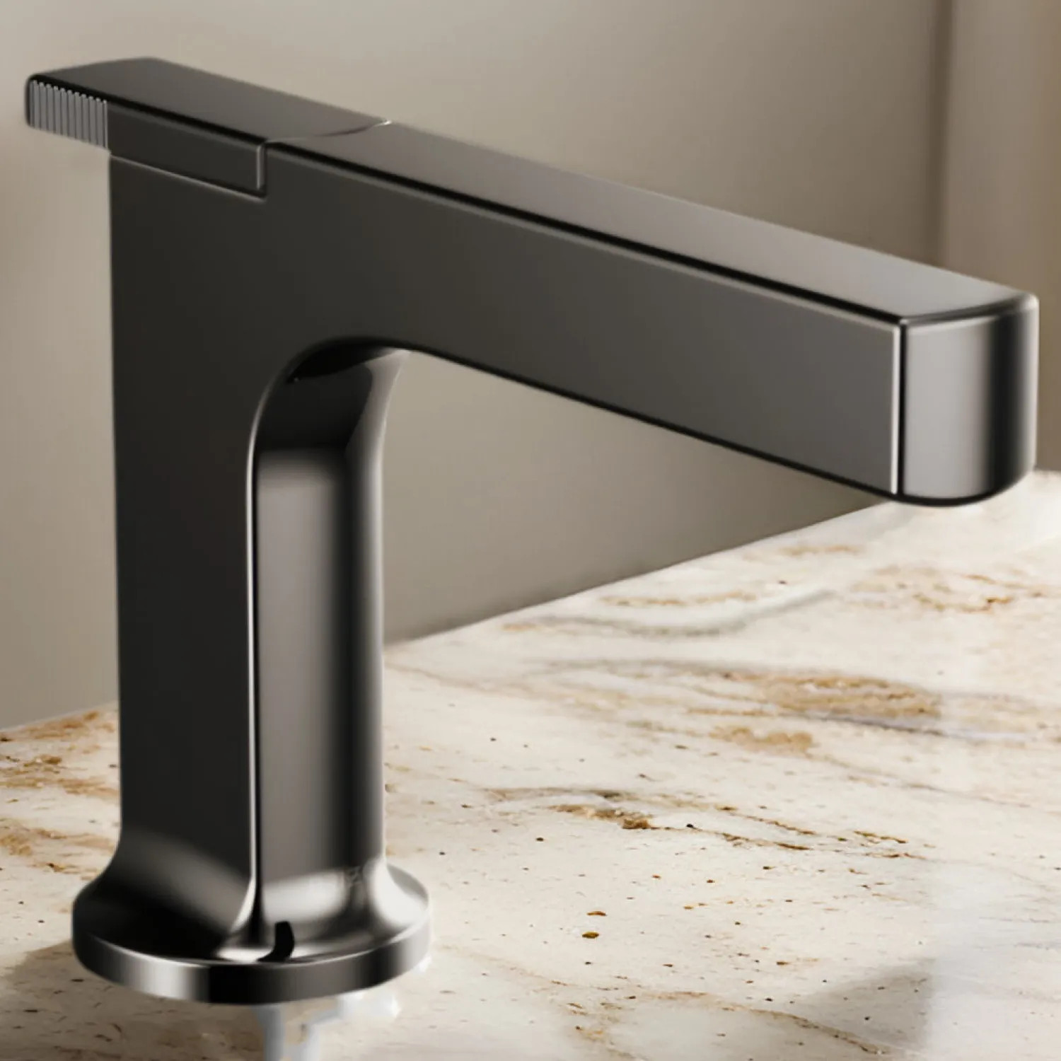 Brizo 65006LF-BNX Brizo Kintsu Single-Handle Deck-Mount Lavatory Faucet, 1.5 GPM, Brilliance Black Onyx - 65006LF-BNX