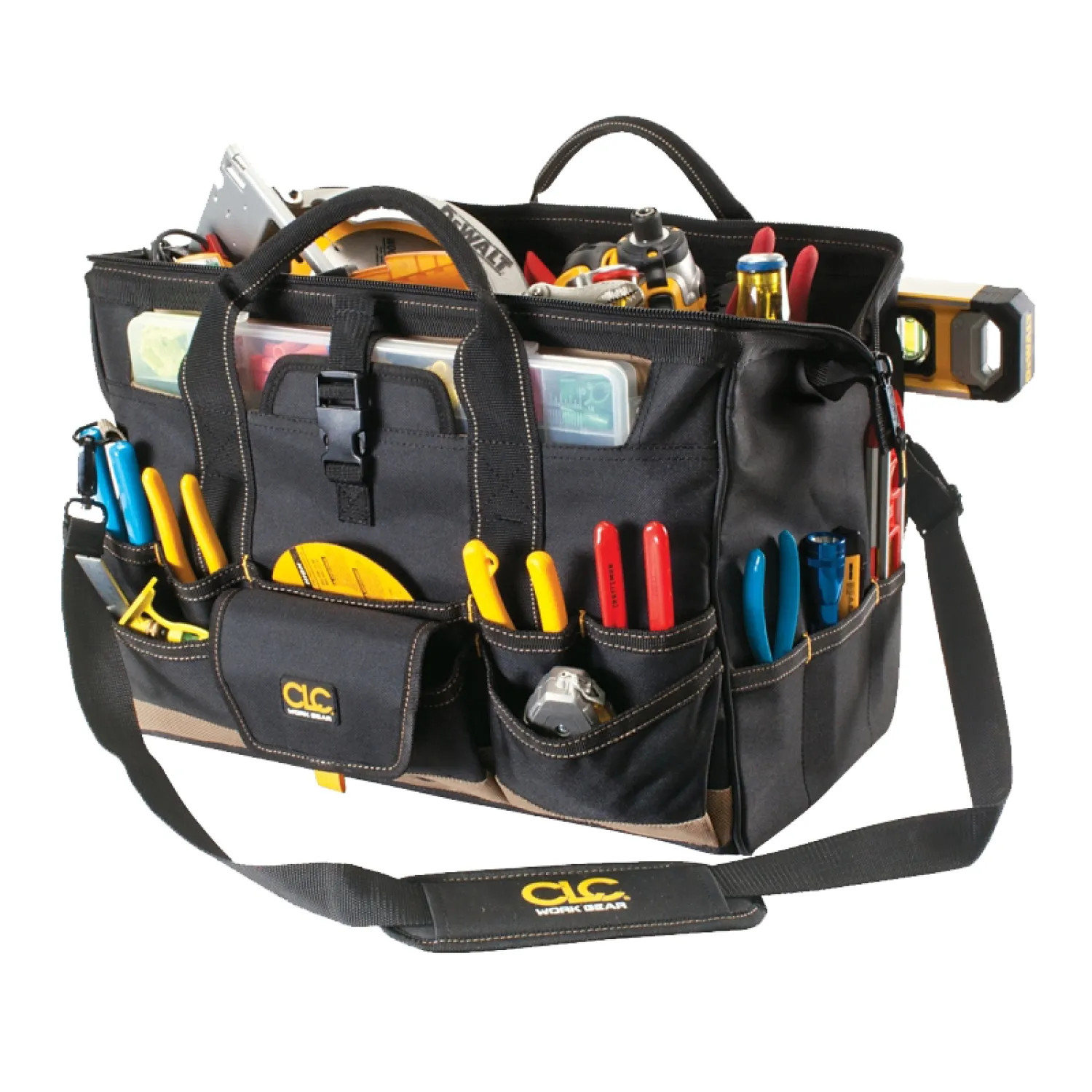  1535 Custom LeatherCraft 18-inch, 37-pocket Tote Bag- 1535