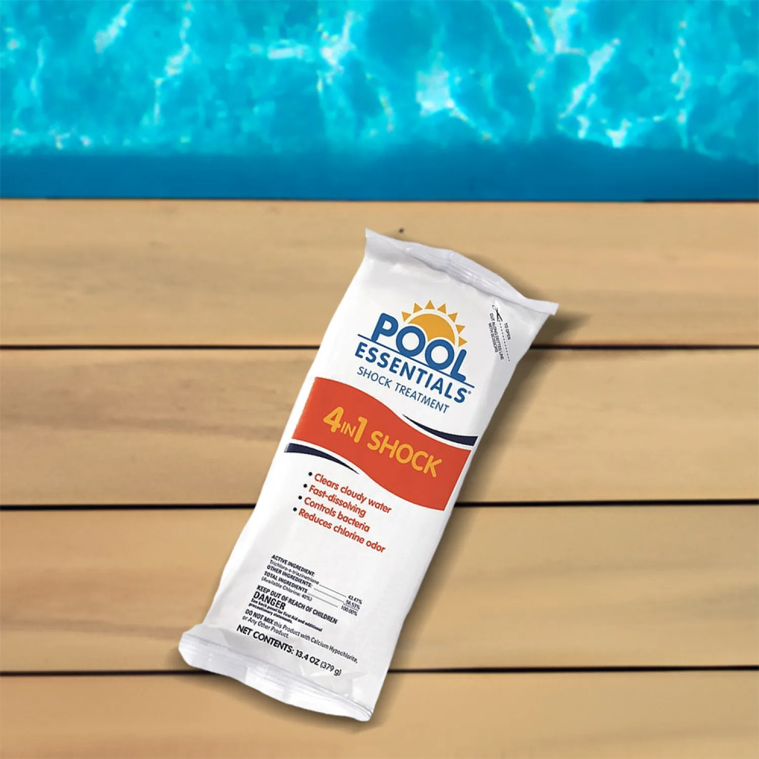  25136ESS Pool Essentials 13.4 oz. Shock Treatment, Fast Dissolving, Clears Cloudy Water - 25136ESS