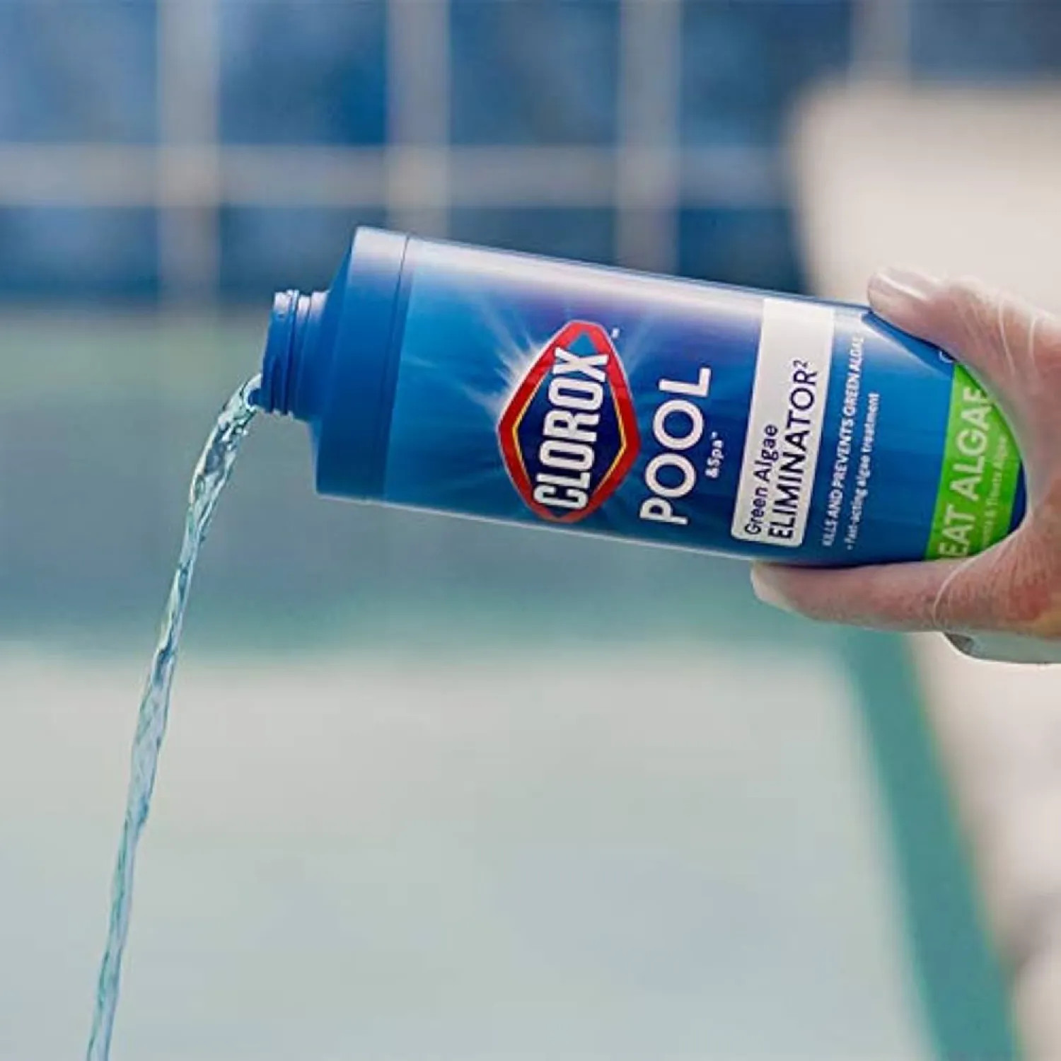  42432CLX Clorox Pool&Spa Algae Eliminator, 32 Oz, Blue/Green Liquid - 42432CLX 