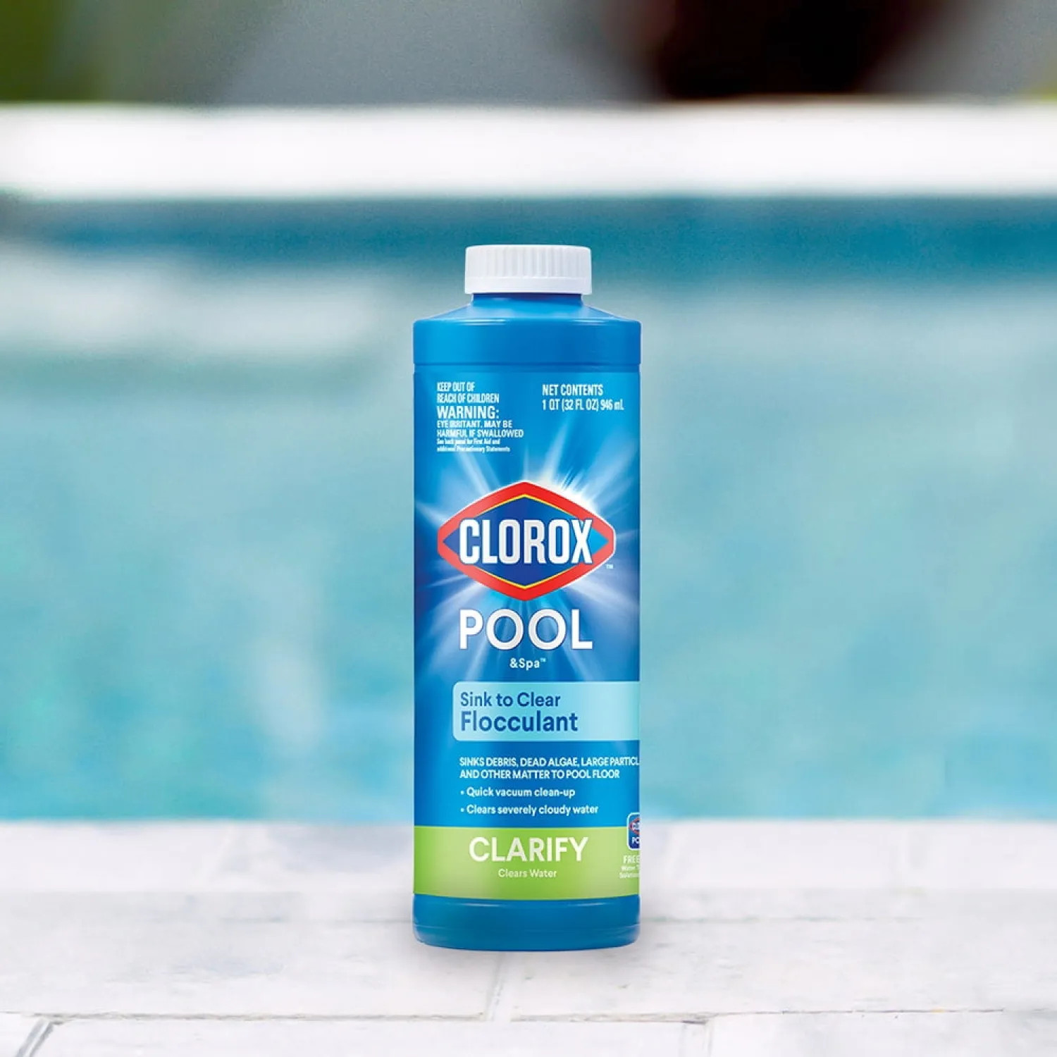  59232CLX Clorox Pool&Spa Flocculant Pool Clarifier, 32 Oz, Liquid, Purple - 59232CLX 