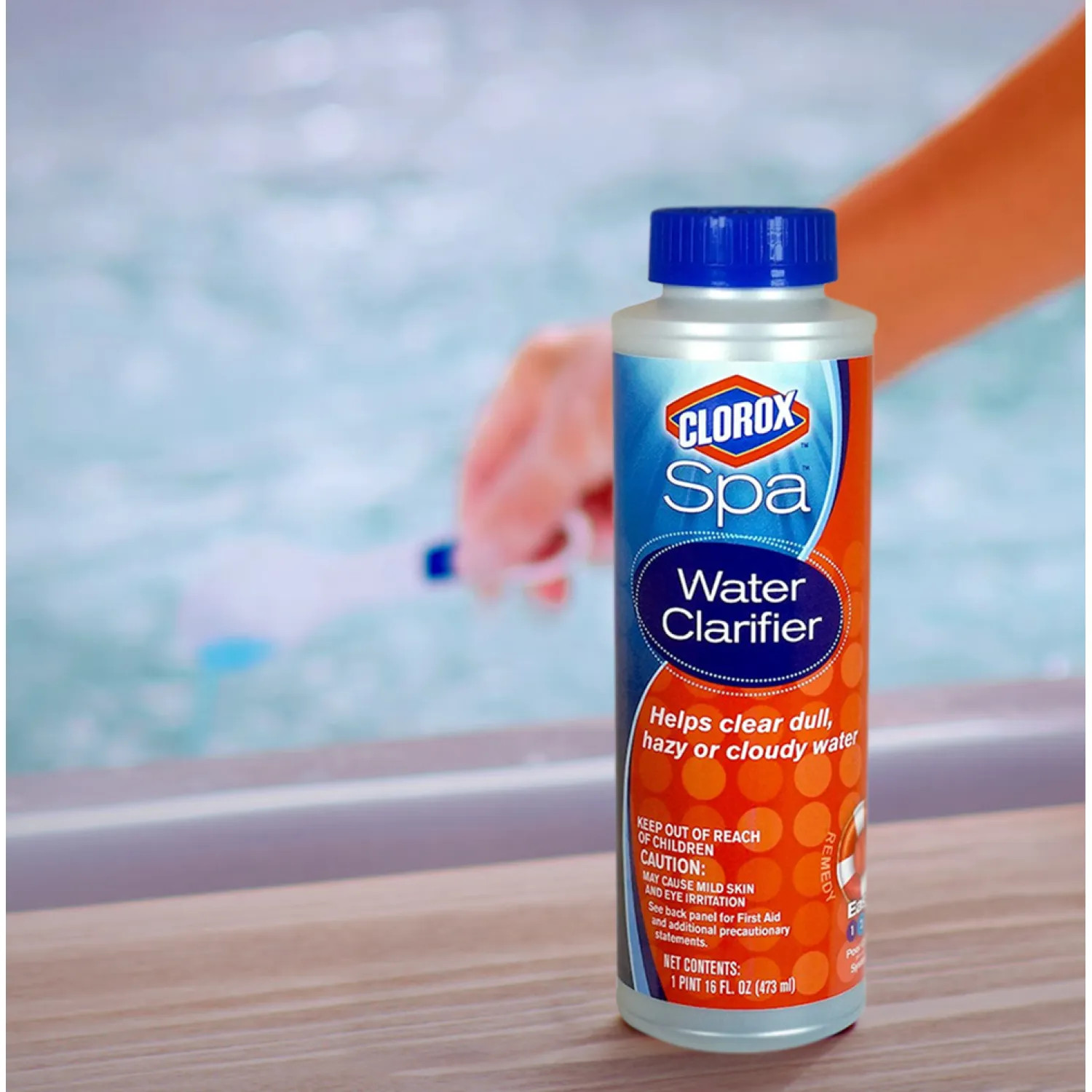  59016CSP Clorox Spa Water Clarifier, 16 Oz, Liquid, Blue - 59016CSP 