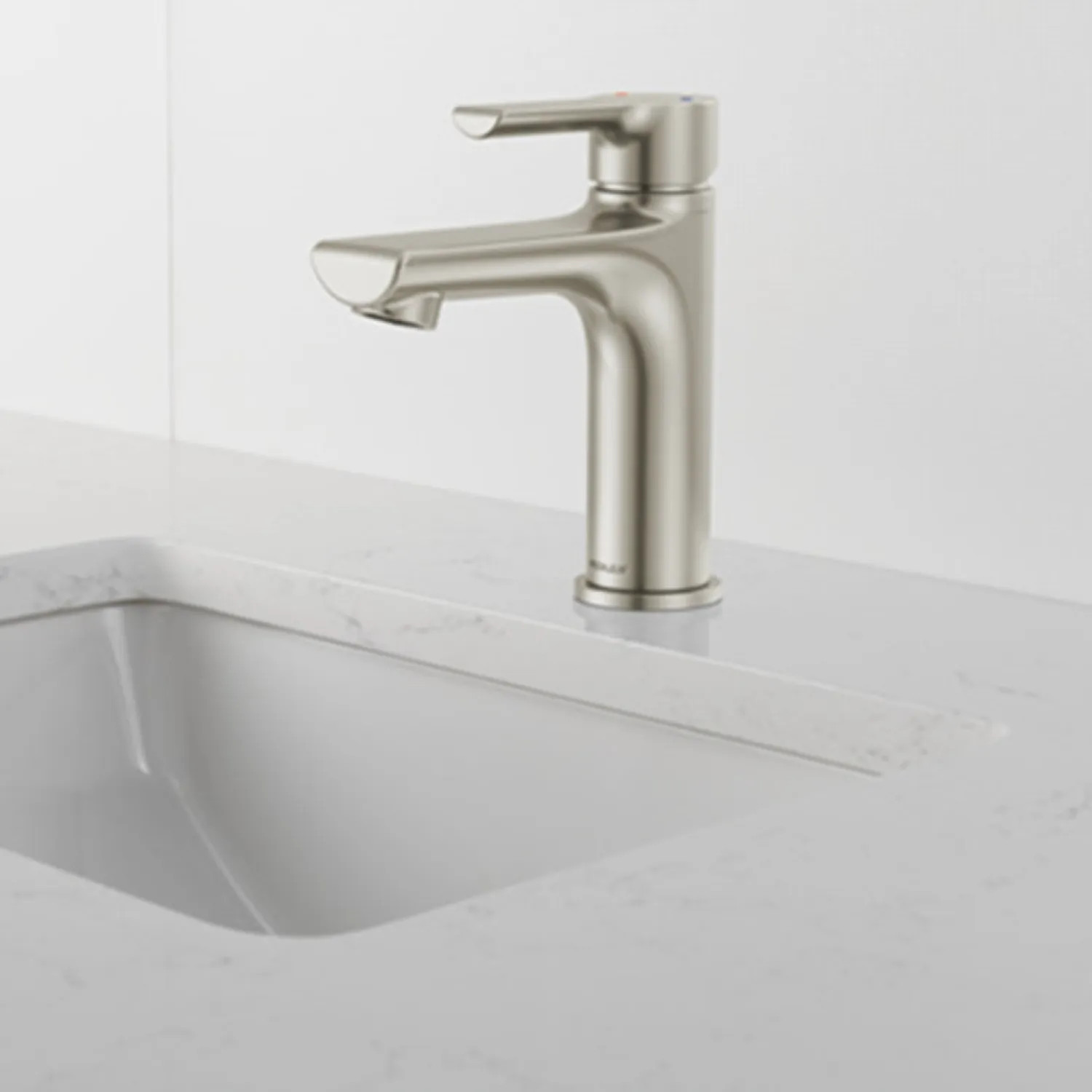 Peerless P1513LF-BN Peerless Flute Single-Hole Bathroom Faucet with 50/50 Pop-Up Drain, Single-Handle, 1.0 GPM, Lever Handle, ADA, WaterSense, Brushed Nickel - P1513LF-BN