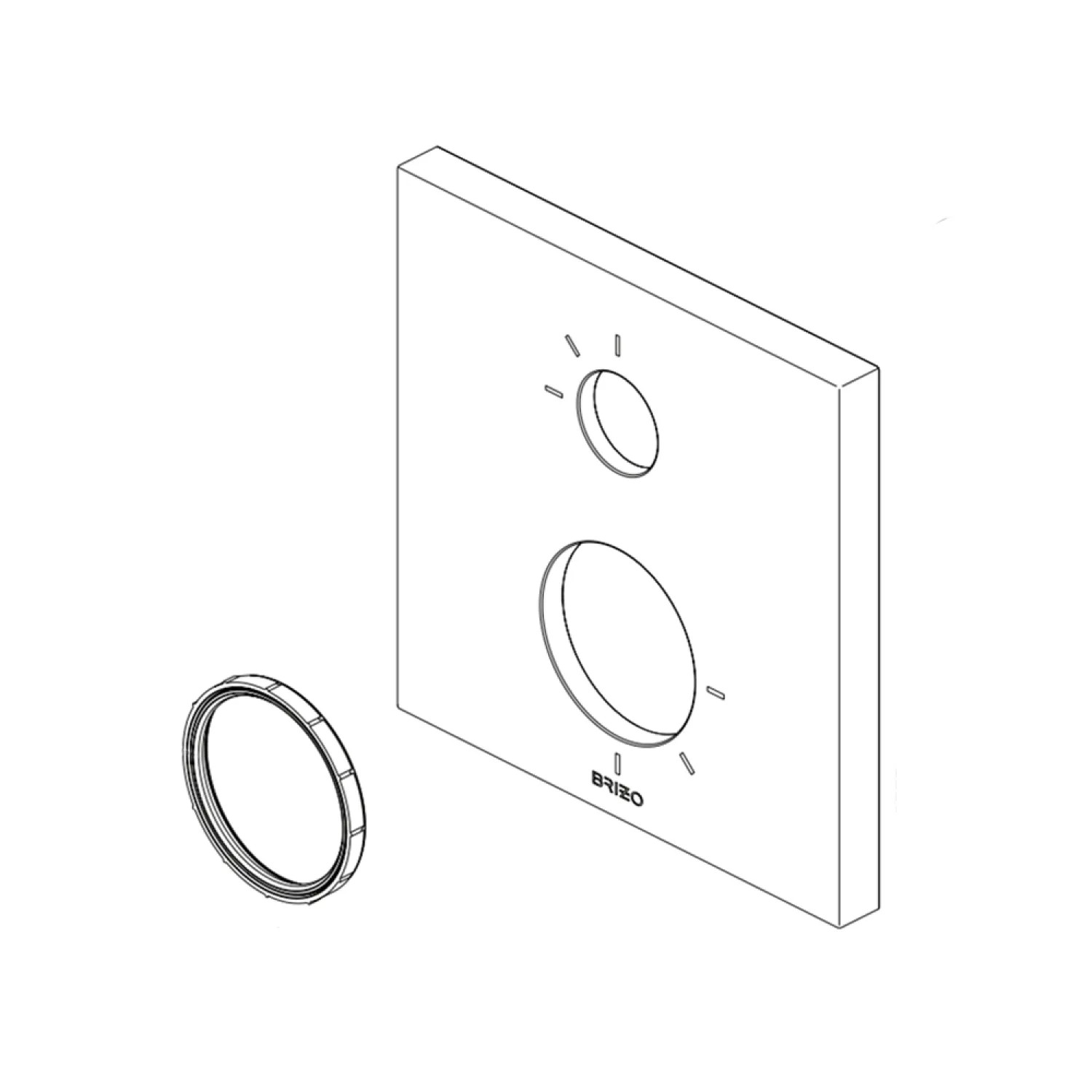 Brizo RP101840SL Brizo RP101840SL Frank Lloyd Wright Escutcheon, 6 Function - Luxe Steel
