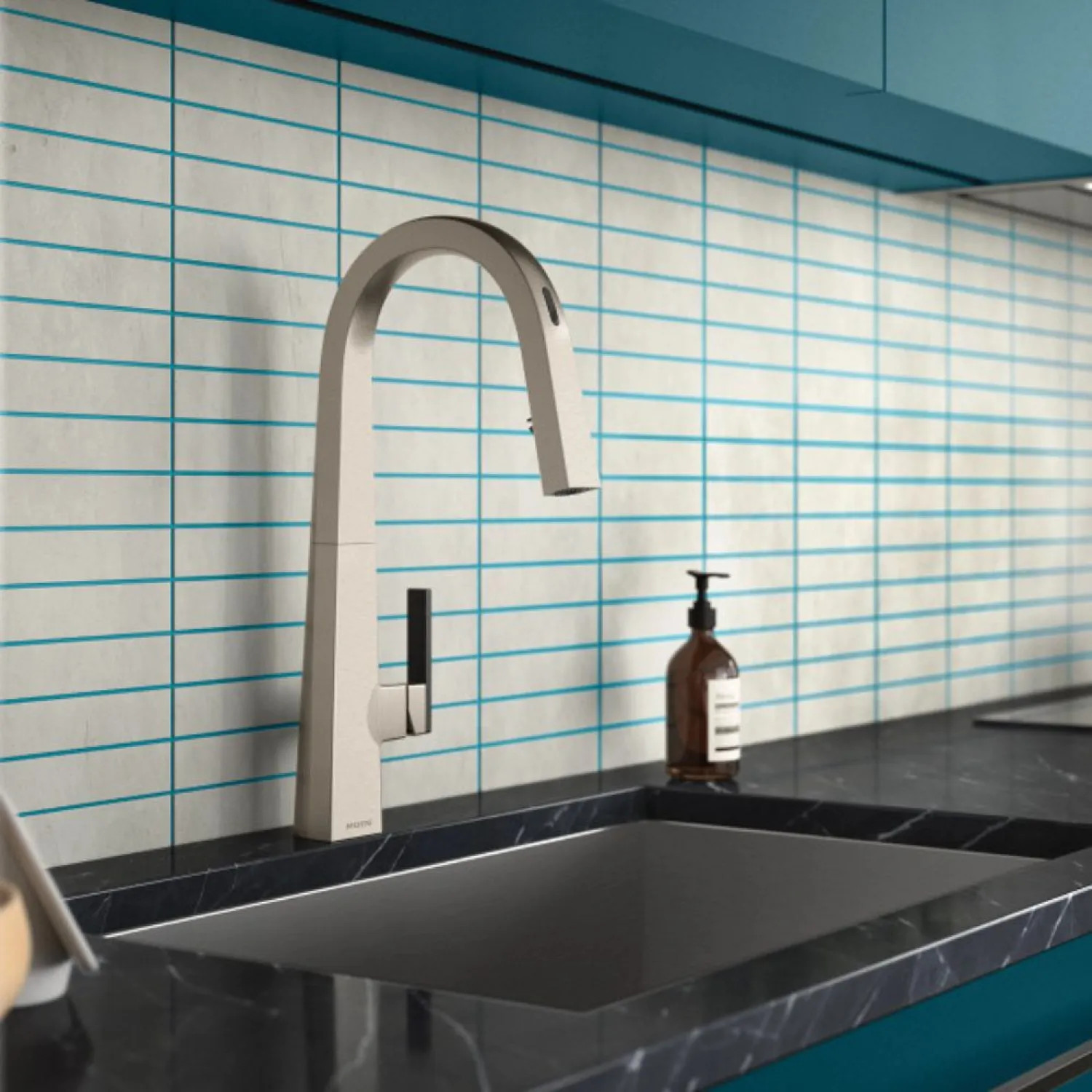 Moen S75005EV2SRS Moen Nio Smart Motion Control Single-Handle Pull-Down High Arc Kitchen Faucet, Stainless - S75005EV2SRS