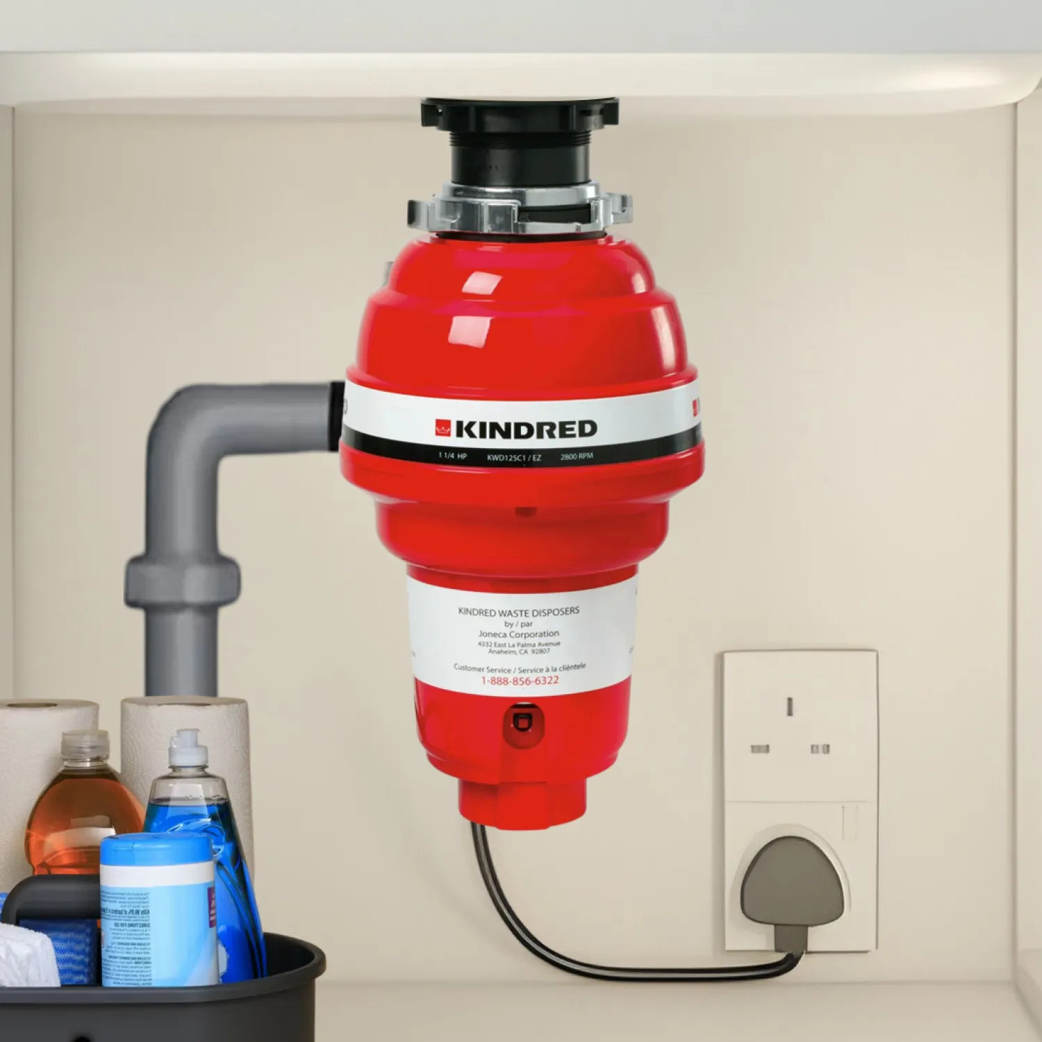 Franke KWD125C1-EZ Franke Food Waste Disposer, Master Torque, Bio Shield, EZ Mount, Continuous Feed, 1-1/4 HP, 110V - KWD125C1-EZ (134.0255.899)