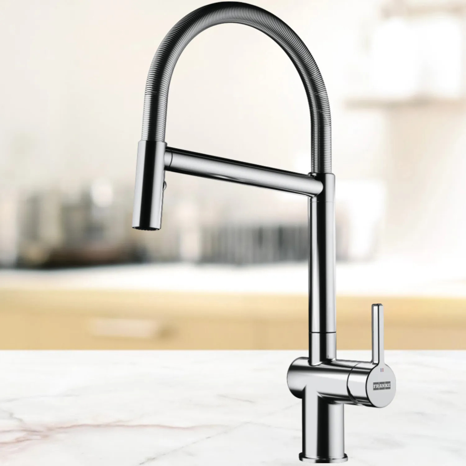 Franke ACT-SP-CHR Franke Active Semi-Pro Kitchen Faucet, Lever Handle, 1.75 GPM, ECO. Cartridge, Polished Chrome - ACT-SP-CHR (115.0688.968)