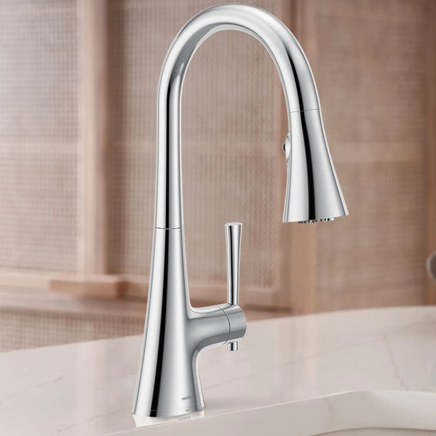 Moen F9126 Moen Kurv Single-Handle 3-in-1 Water Filtration Pulldown Kitchen Faucet, 1.5 GPM, Chrome - F9126