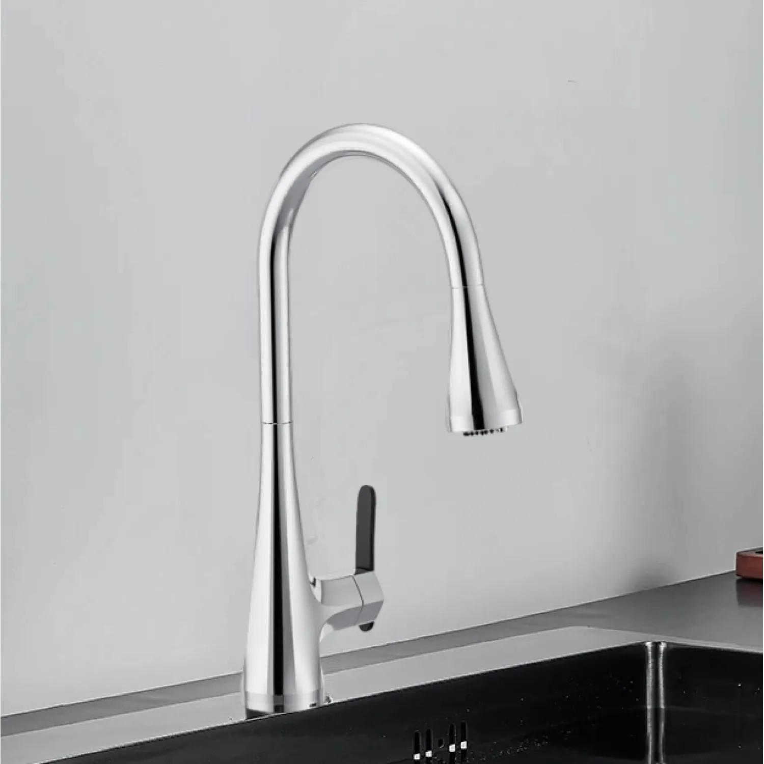 Moen FS7235 Moen Sinema Chrome Single-Handle High-Arc Pulldown Kitchen Faucet with 3-Water Filter Function Spray Wand, WaterSense, PowerClean, ADA-Compliant, 1.5 GPM - FS7235
