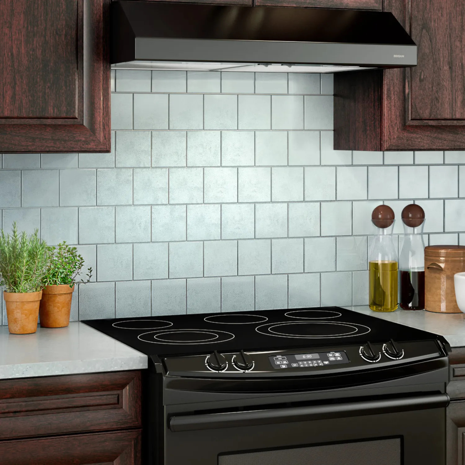 Broan BCSEK136BL Broan-NuTone Glacier 36-Inch Under-Cabinet Range Hood, 300 CFM, Black - BCSEK136BL