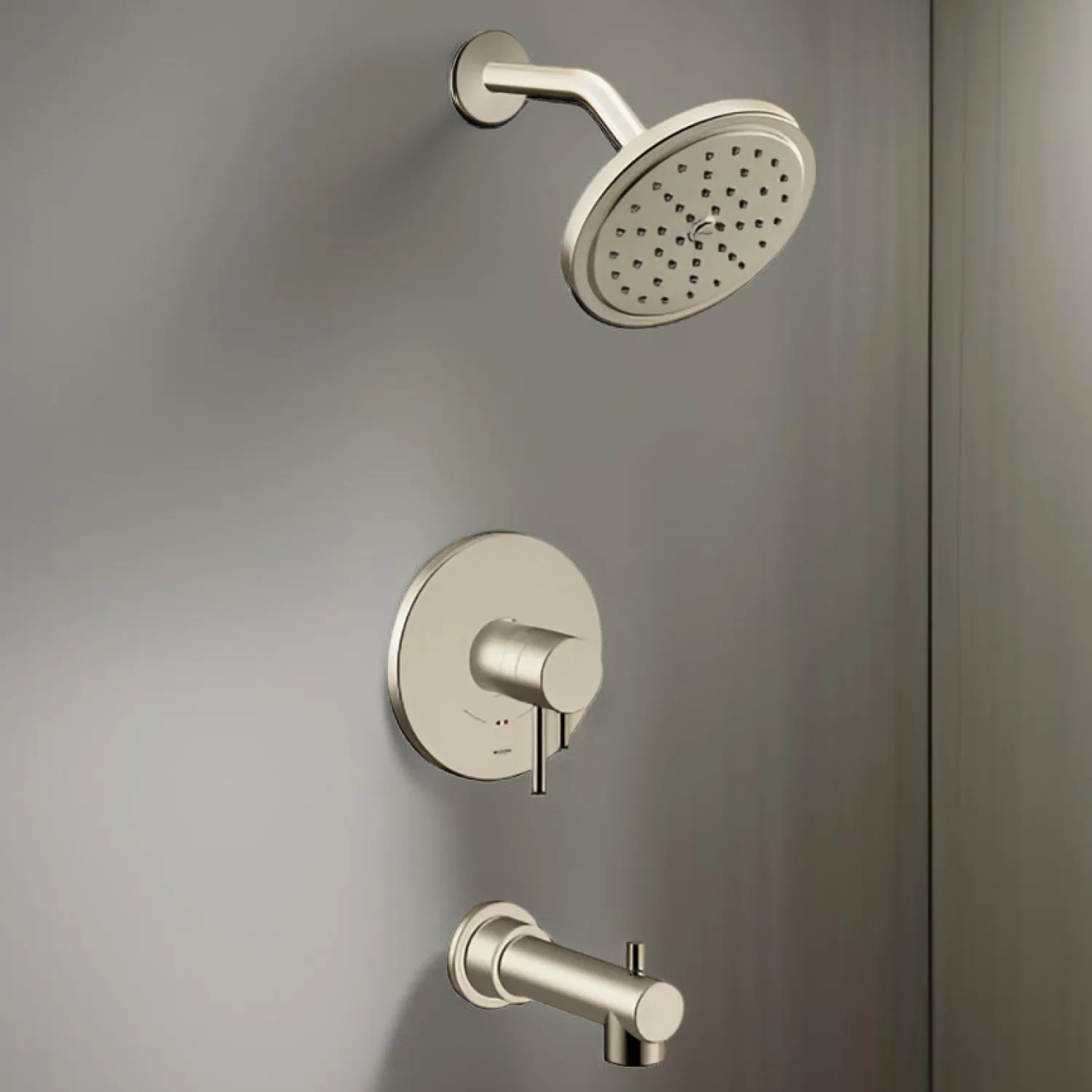 Moen UT4293EPBN Moen Align Tub/Shower Faucet with Two-Handle Flow Control and Temperature Adjust Valve Trim, Lever Handles, M-Core 4, Thermostatic Cartridge, Brushed Nickel - UT4293EPBN