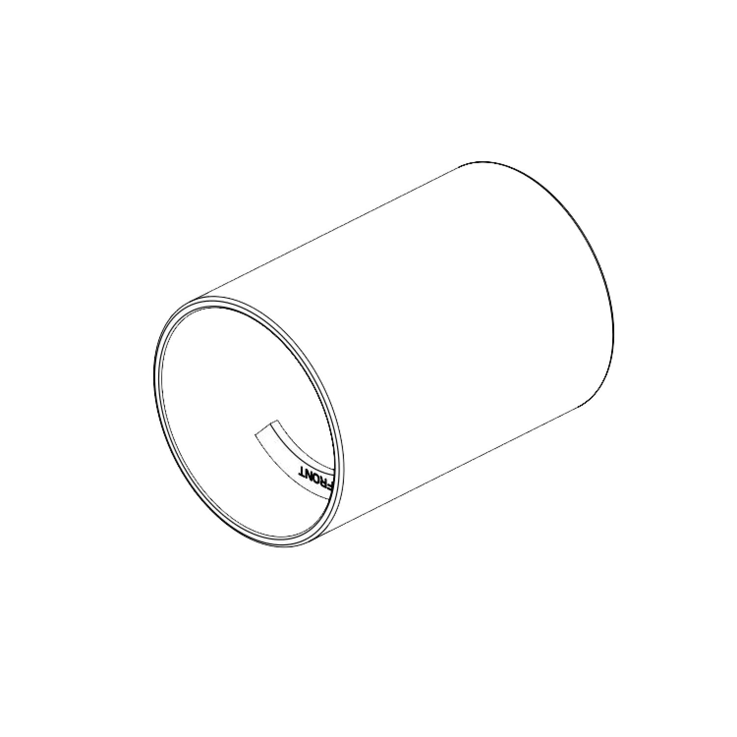 Brizo RP101594BNX Brizo Kintsu Pressure Balance Valve Trim Sleeve, Brilliance Black Onyx - RP101594BNX