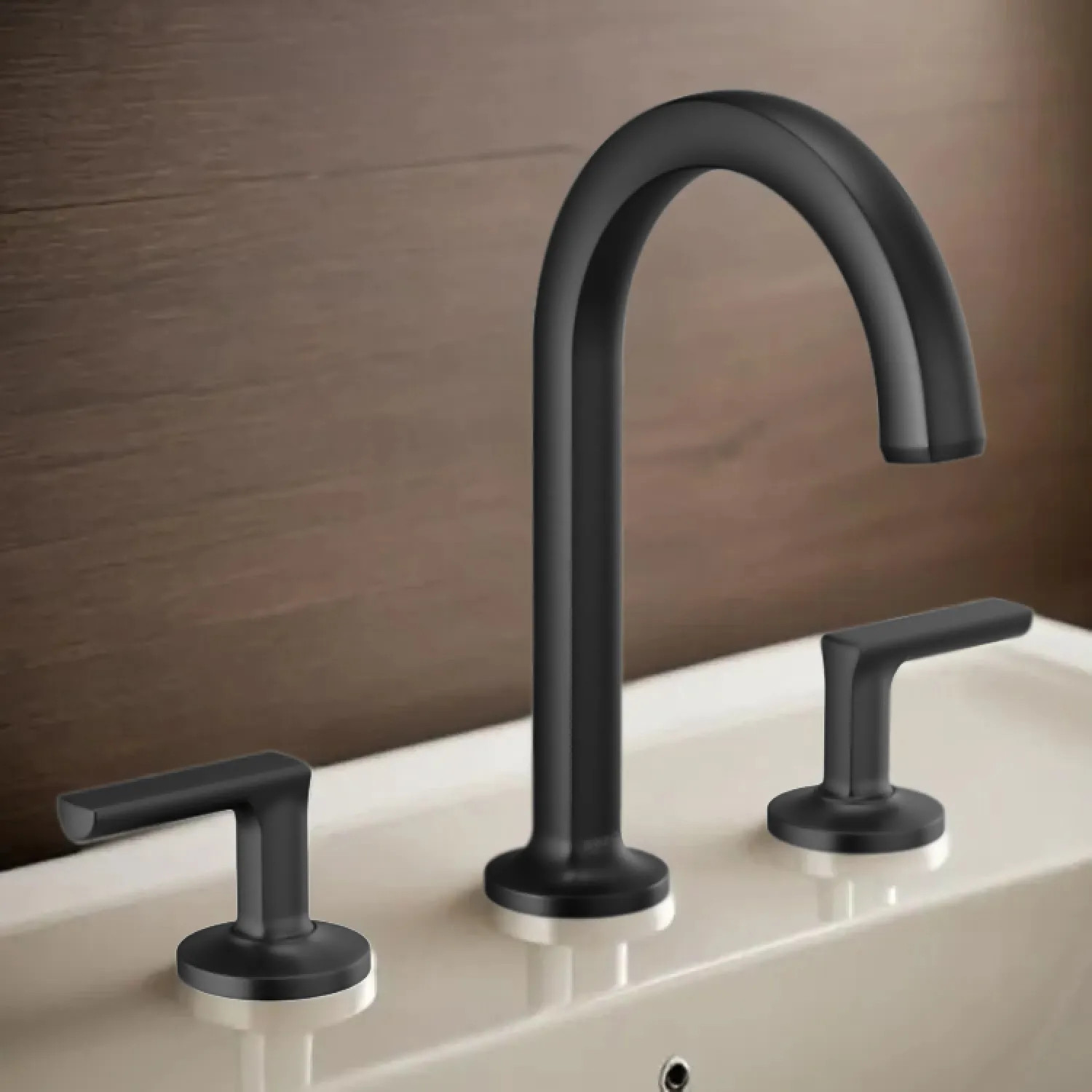 Brizo Kintsu Two-Handle Widespread Lavatory Faucet with Arc Spout, Less ...