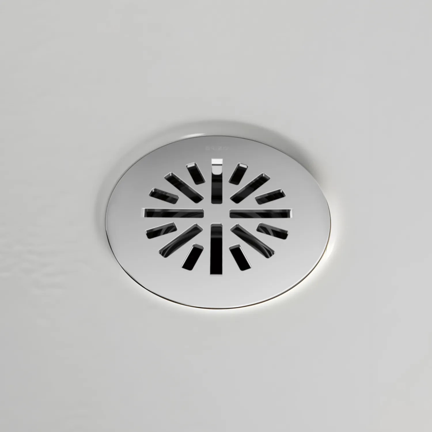 Brizo Essential 4" Prefab Shower Drain, Round, Brass, Polished Chrome ...