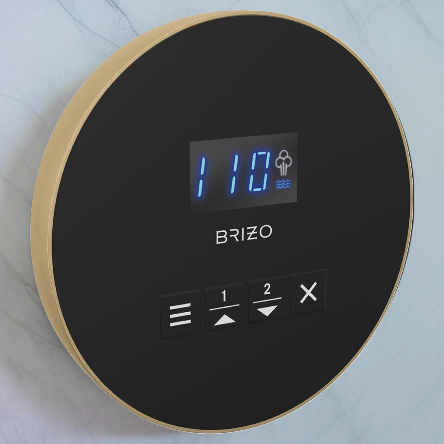 Brizo EP103315GLL Brizo Mystix Digital Steam Shower Controller, Round, 2 Presets, Wall-Mount, Brilliance Luxe Gold - EP103315GLL