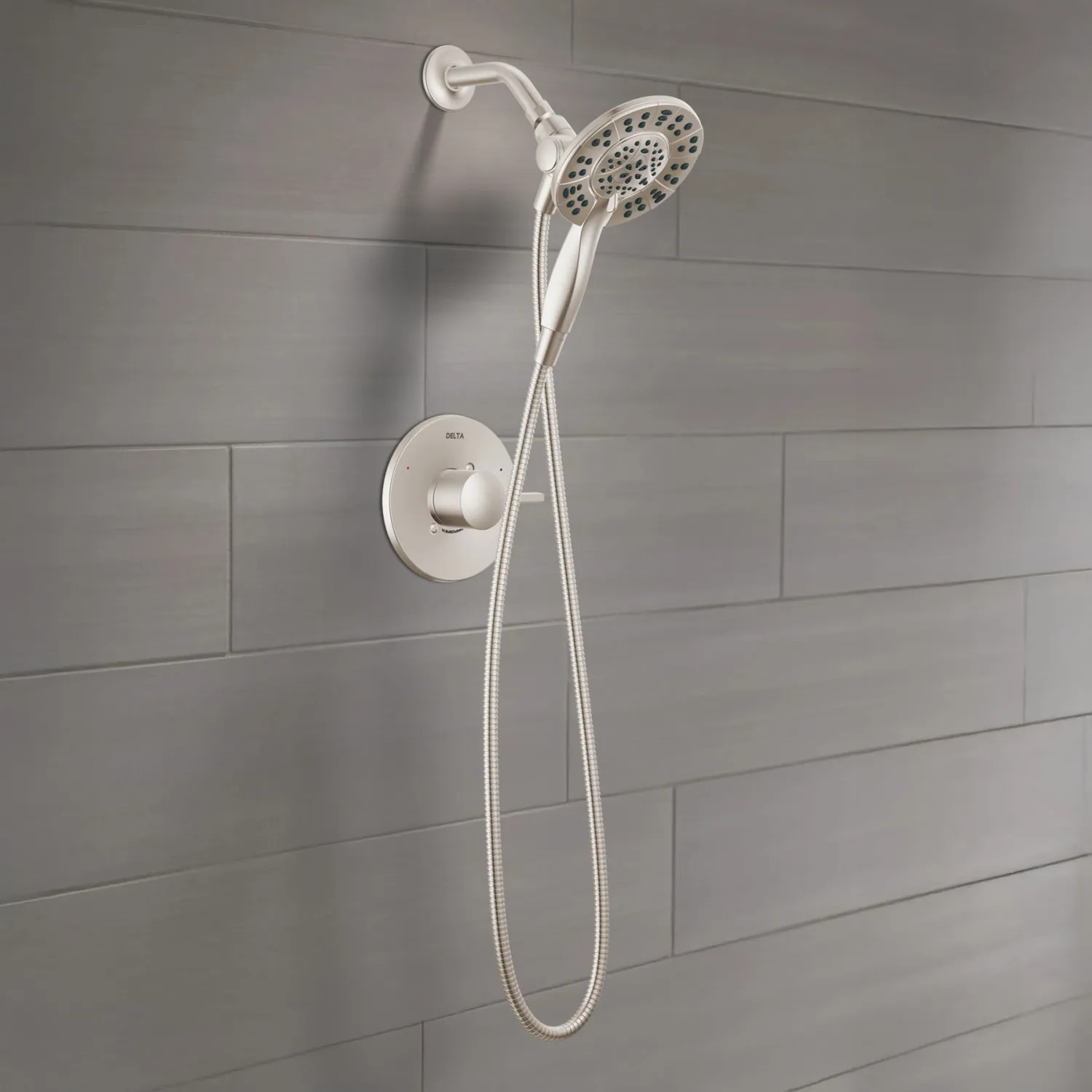 Delta T142855-SP-I Delta Albion Monitor 14 Series Shower Only Trim with In2ition Hand Shower, TouchClean, ADA, Spotshield Brushed Nickel - T142855-SP-I