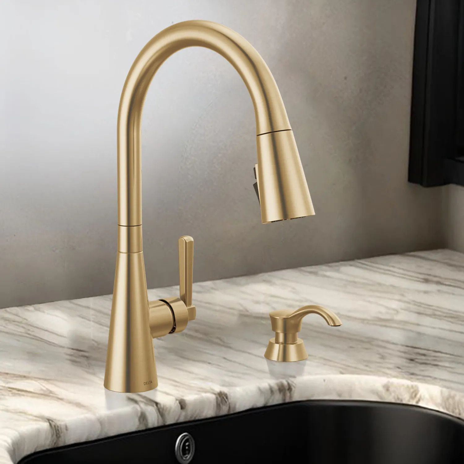 Shop Delta Trinsic Champagne Bronze Single Handle Pull-down