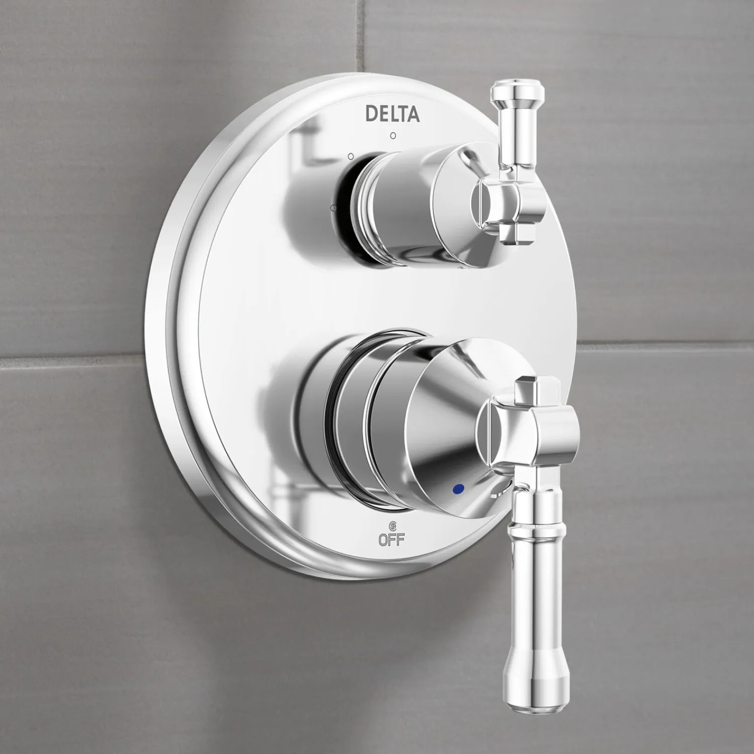 Delta T24884-PR Delta Broderick 14 Series Monitor Integrated Diverter Trim, 3-Setting, ADA, MultiChoice Valve, Lumicoat Chrome - T24884-PR
