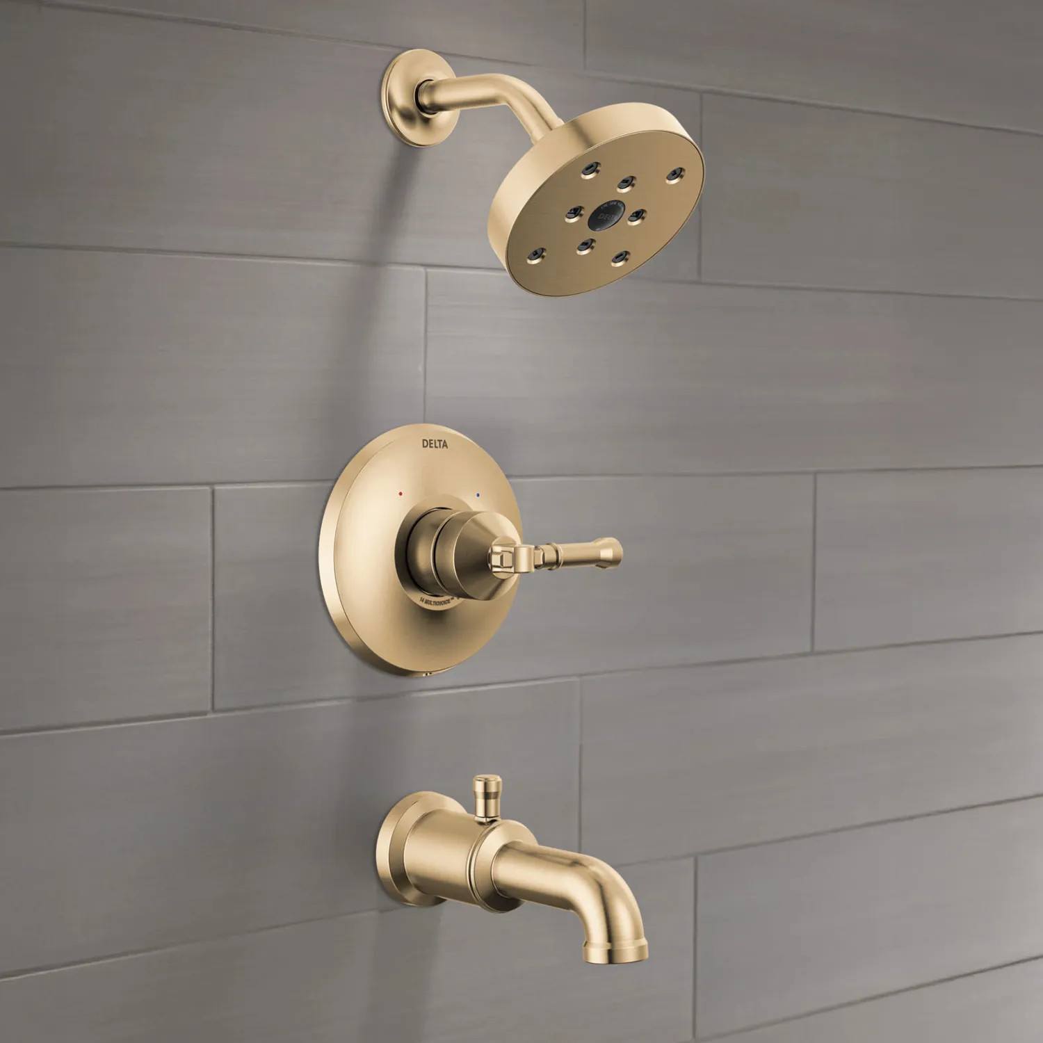 Delta T14484-CZ-PR Delta Broderick 14 Series MonitorTub/ Shower Trim, TouchClean, H2Okinetic, ADA, 1.75 GPM, Lumicoat Champagne Bronze - T14484-CZ-PR