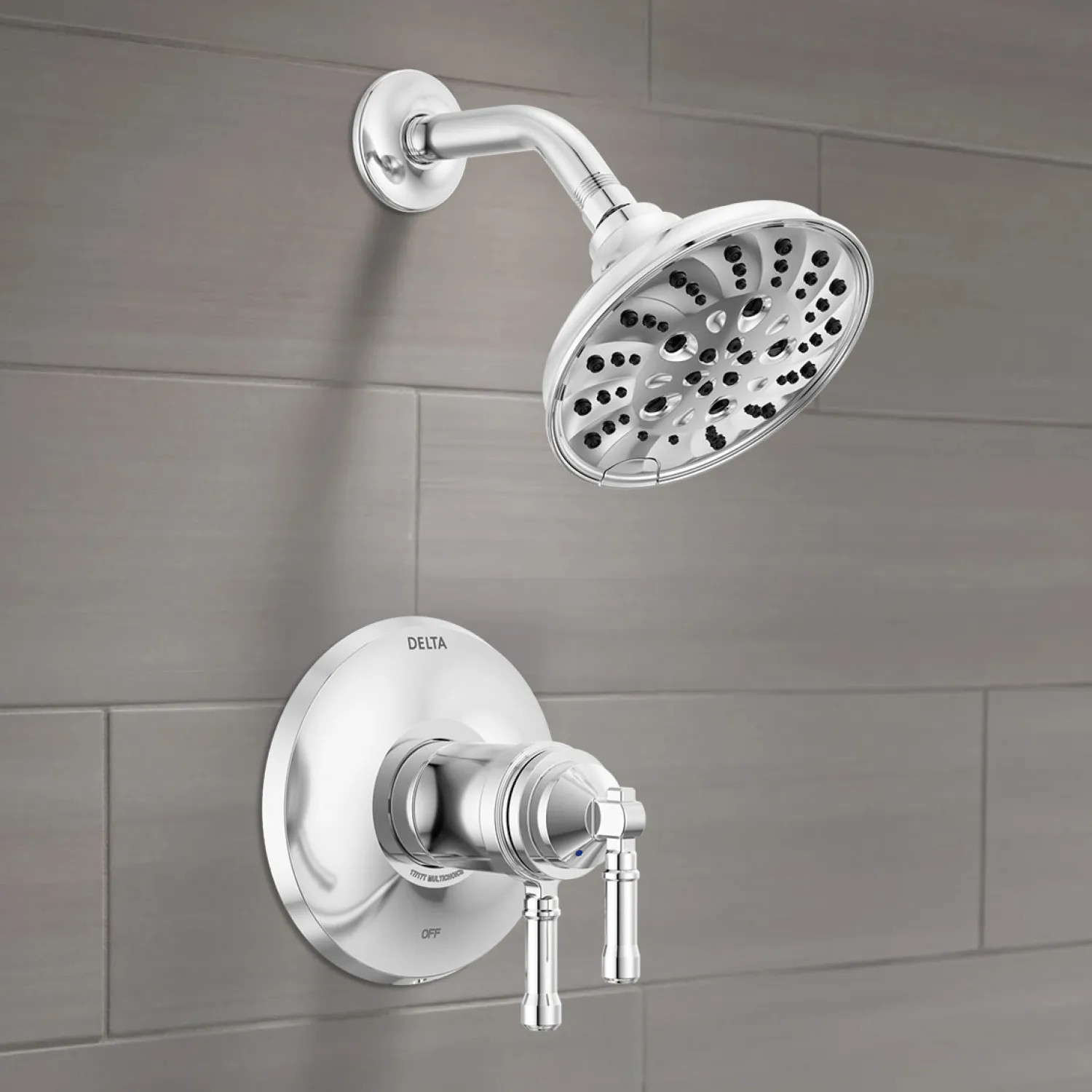 Delta T17T284-PR Delta Broderick Monitor 17T Series Shower Trim, TouchClean, H2Okinetic, ADA, MultiChoice Valve, Lumicoat Chrome - T17T284-PR