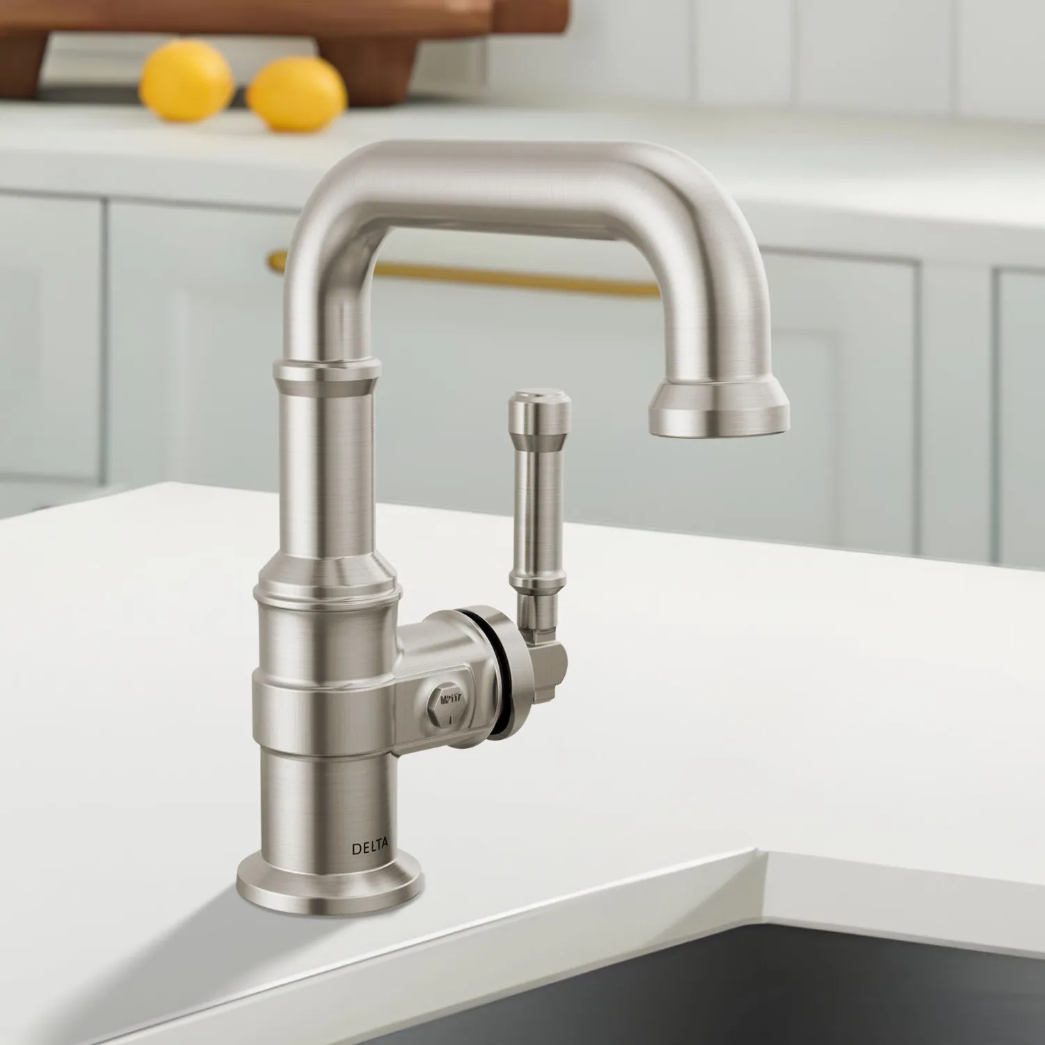Delta 584SH-SS-PR-DST Delta Broderick Single Handle Bathroom Faucet, With Pop-Up, DIAMOND Seal, ADA, 1.2 GPM, Lumicoat Stainless - 584SH-SS-PR-DST