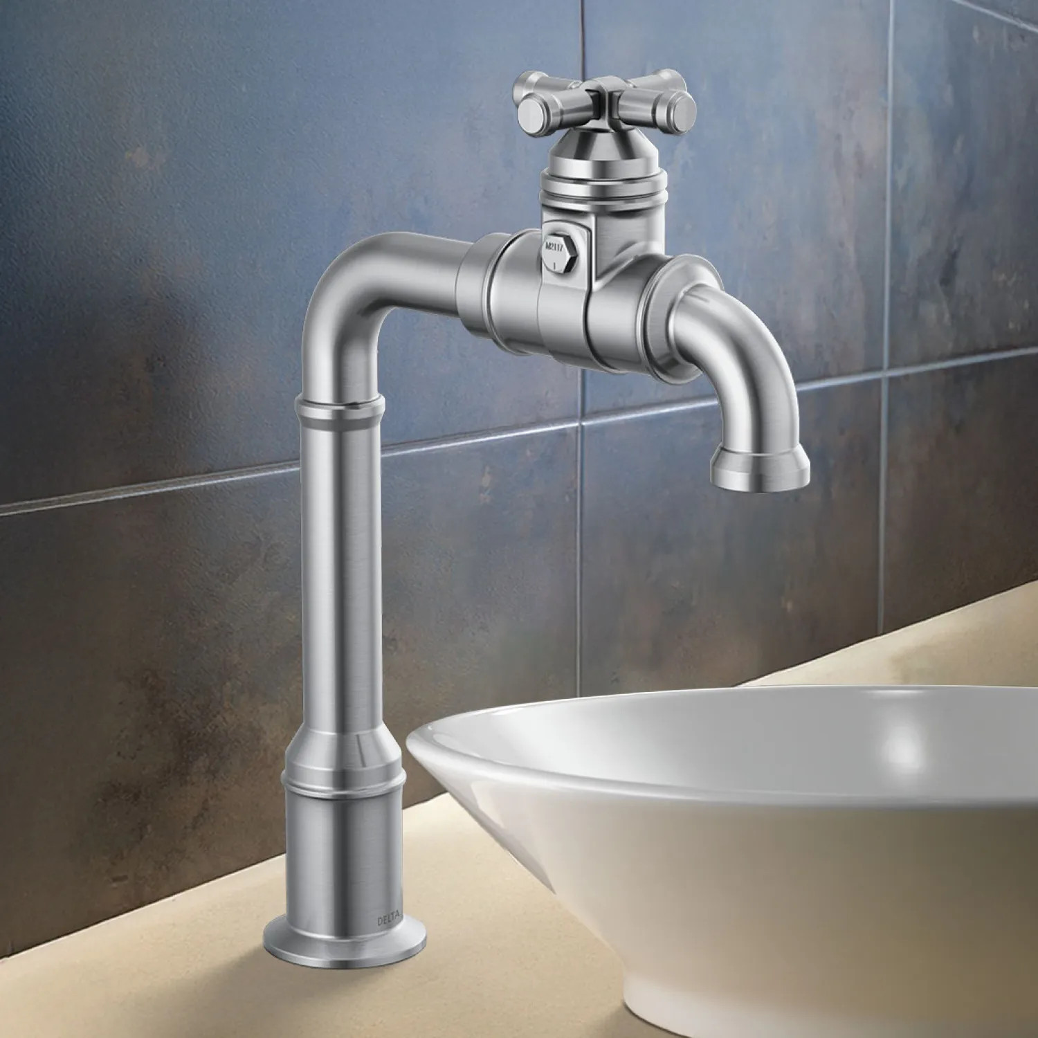 Delta 1990LFC-AR Delta Broderick Single Handle Bar/Prep Faucet, ADA, 1.5 GPM, Arctic Stainless - 1990LFC-AR