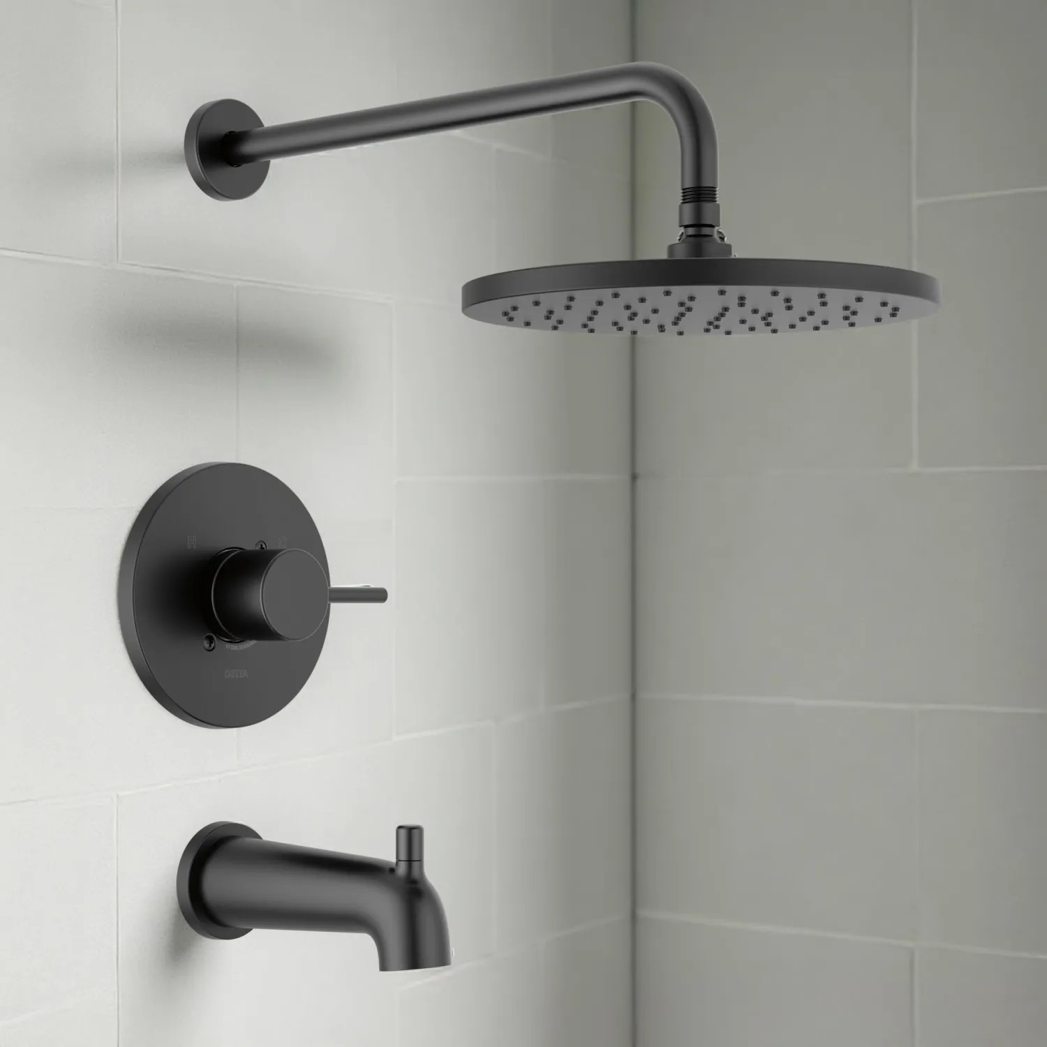 Delta T14469-BL-PP Delta Modern Monitor 14 Series Tub And Trim Shower, Touch-Clean, MultiChoice, ADA, 1.75 GPM, Matte Black - T14469-BL-PP