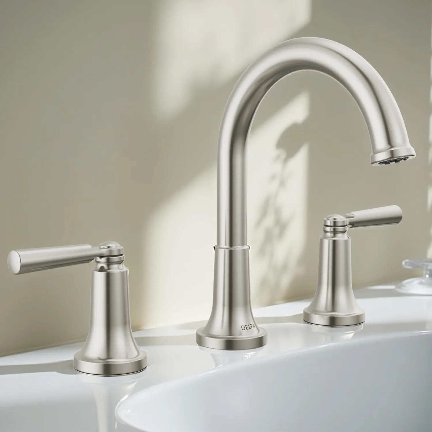 Delta 3535-SSMPU-DST Delta Saylor Two Handle Widespread Bathroom Faucet with Metal Pop-Up Drain, DIAMOND Seal, 1.2 GPM, Stainless - 3535-SSMPU-DST