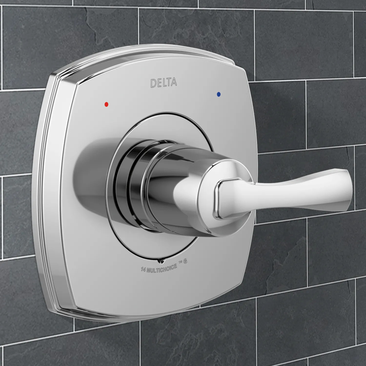 Delta T14076-PR Delta Stryke Monitor 14 Series Valve Only Trim, MultiChoice Universal Valve, ADA, Lumicoat Chrome - T14076-PR