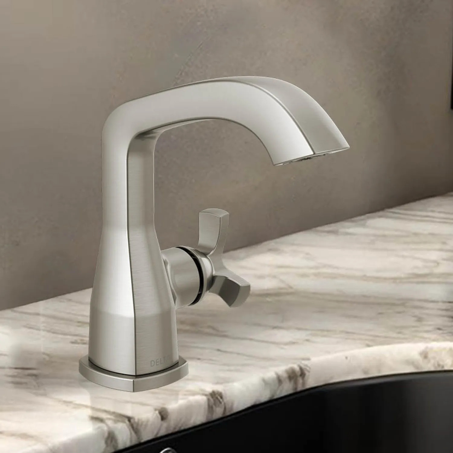 Delta 5766-SS-PR-LPU-DST Delta Stryke Bathroom Faucet, Single Handle, Diamond Seal, 1.2 GPM, Lumicoat Stainless (Less Pop-Up) - 5766-SS-PR-LPU-DST