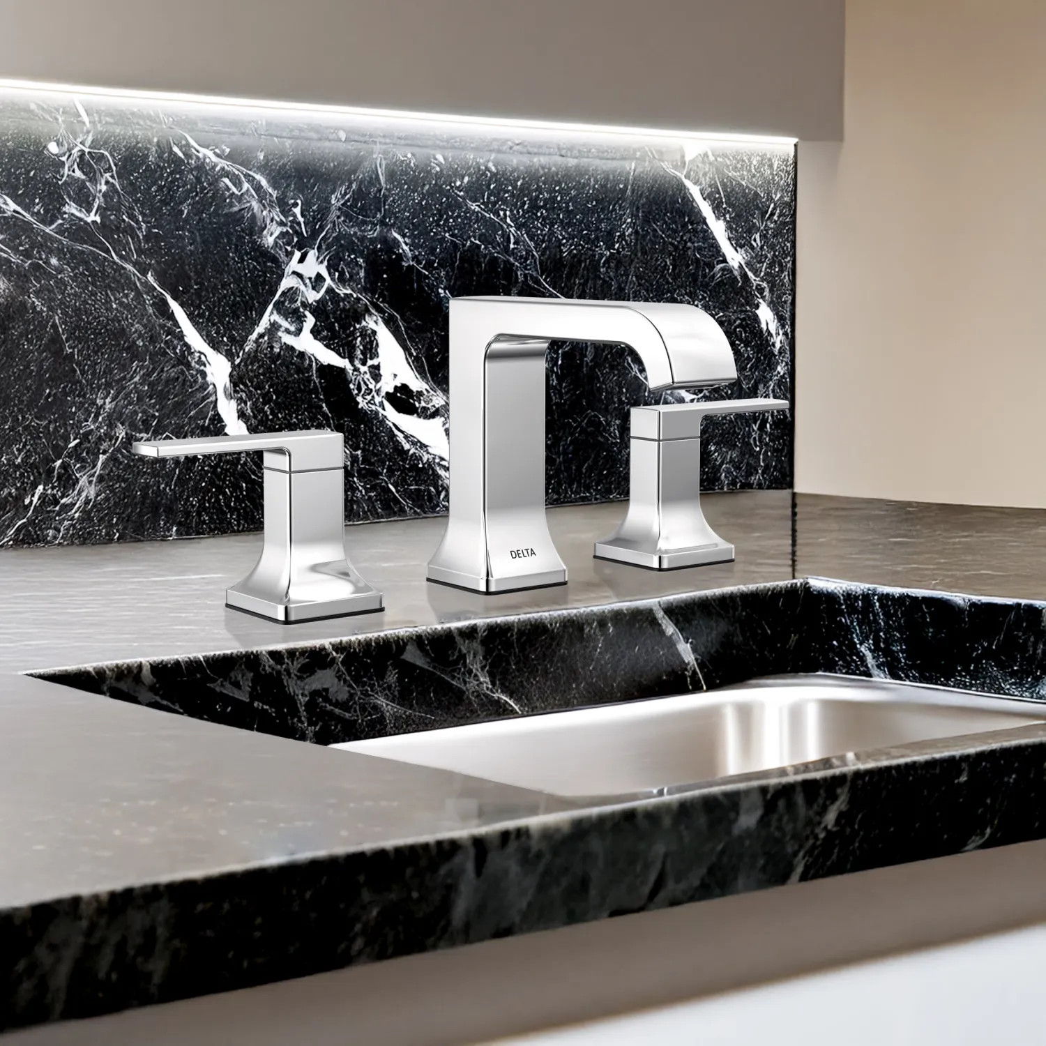 Delta 3539LF-MPU Delta Velum Two Handle Widespread Bathroom Faucet, ADA, 1.2 GPM, Chrome - 3539LF-MPU