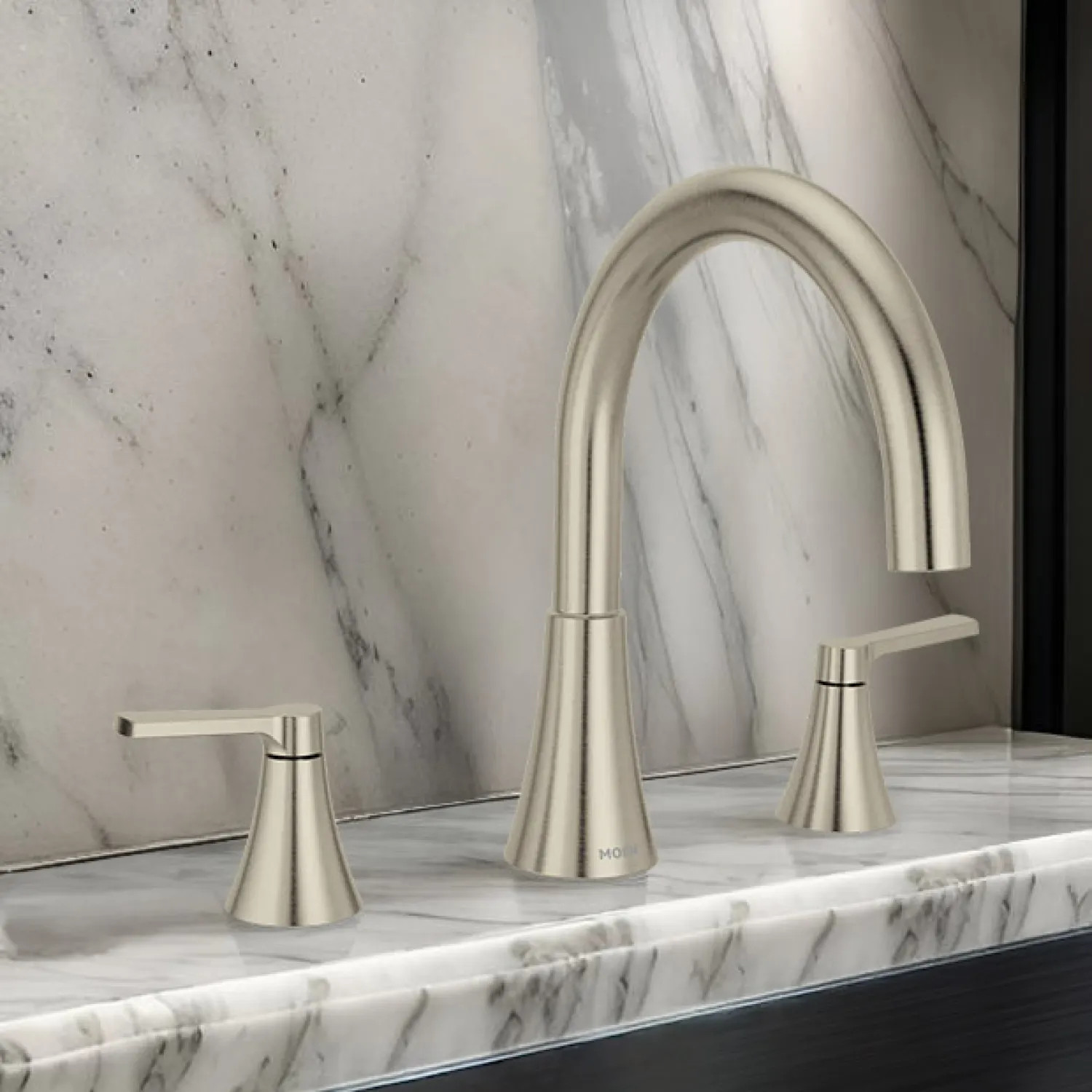 Moen T430BN Moen Jase Two Handle Roman Tub Faucet Trim, ADA, Brushed Nickel - T430BN