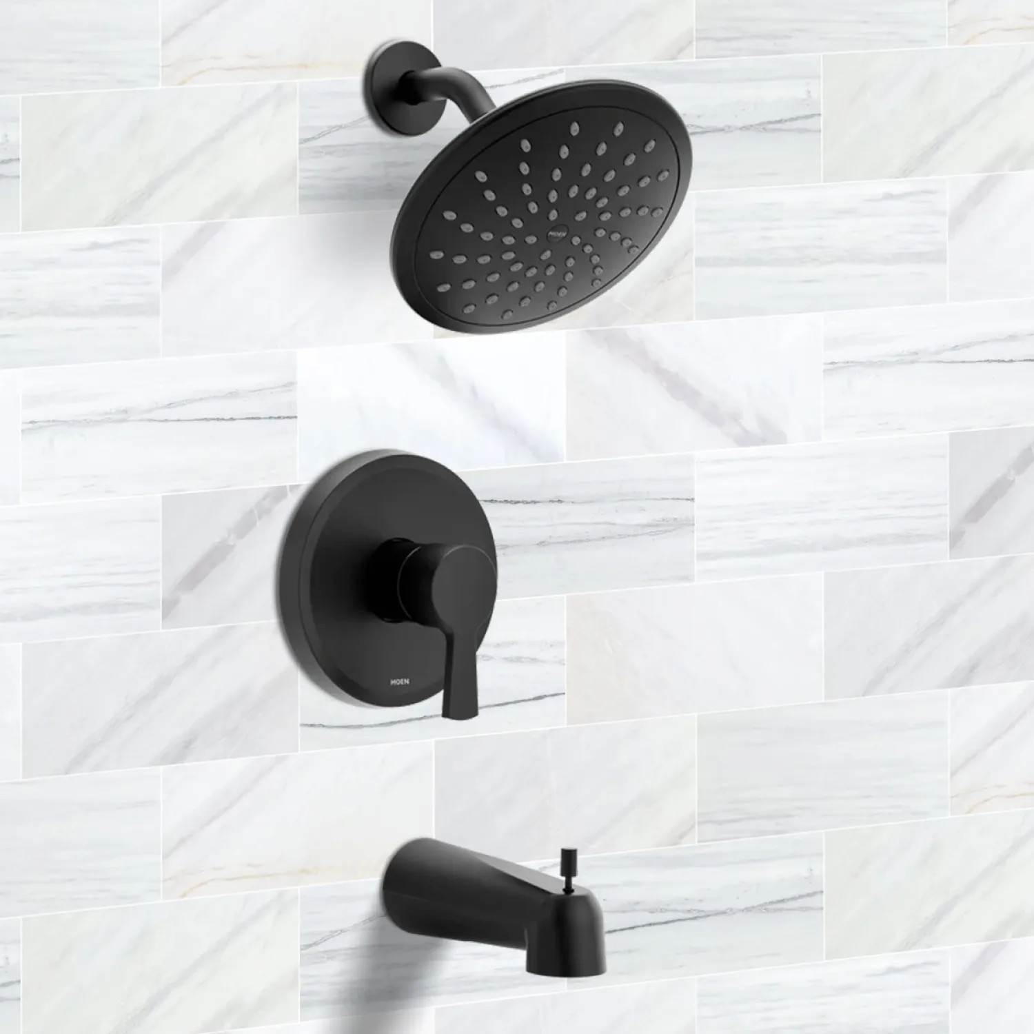 Moen UT2433EPBL Moen Jase Tub/Shower Trim, M-CORE 2 Series, ADA, 1.75 GPM, Matte Black - UT2433EPBL