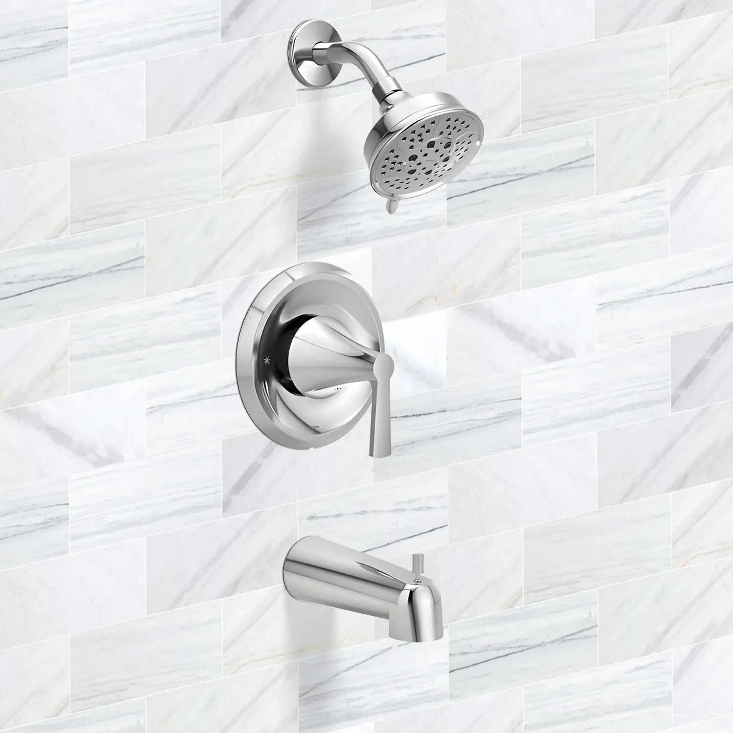 Moen T2413EP Moen Jase Posti-Temp Tub/Shower Trim, M-PACT, ADA, 1.75 GPM, Chrome - T2413EP 