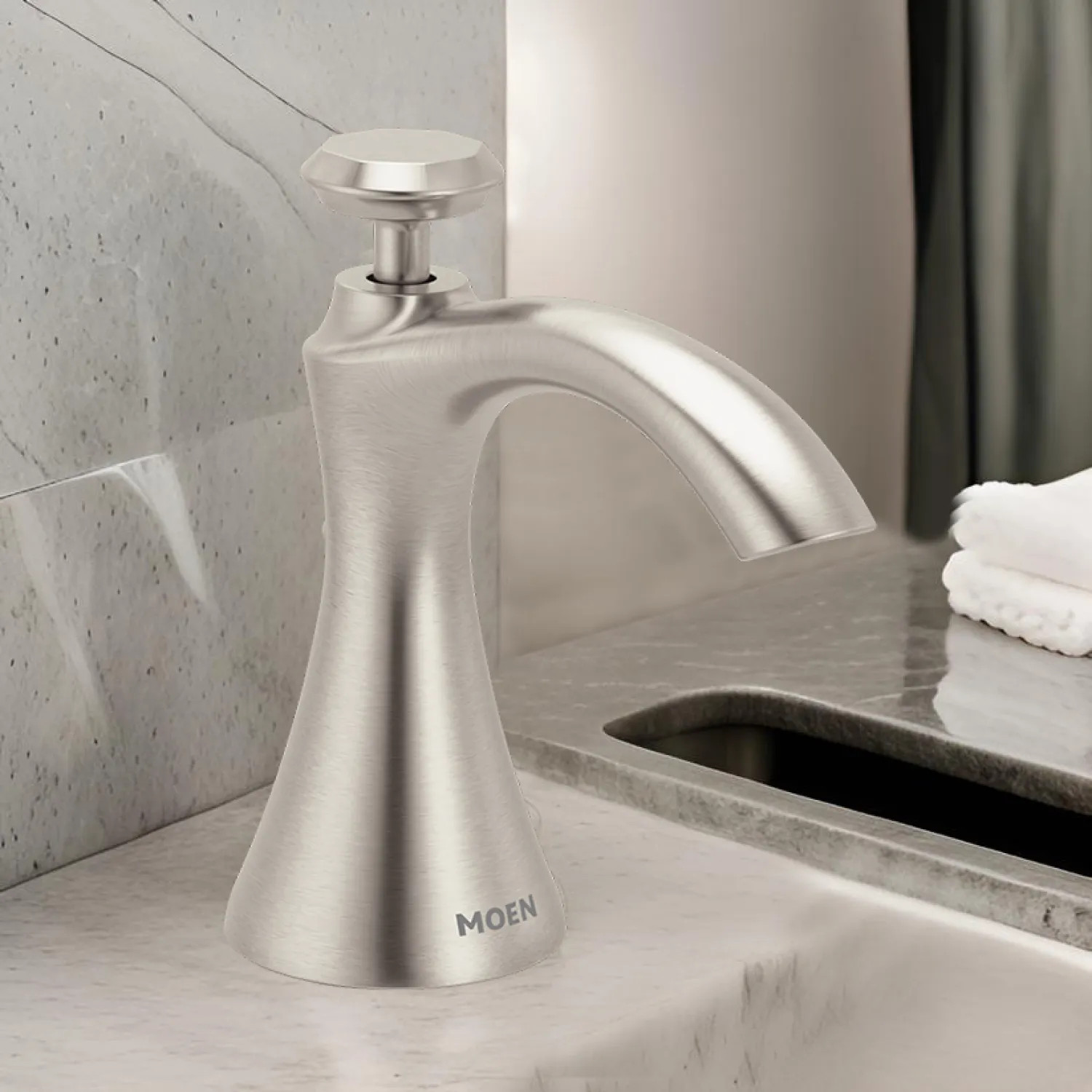Moen Sinema Modern Kitchen Soap Dispenser, 18 oz., Spot Resist ...