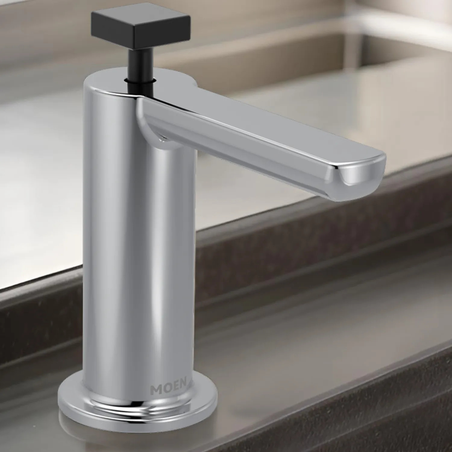 Moen S3952C Moen Nio Modern Kitchen Soap Dispenser, 18 oz., Chrome - S3952C