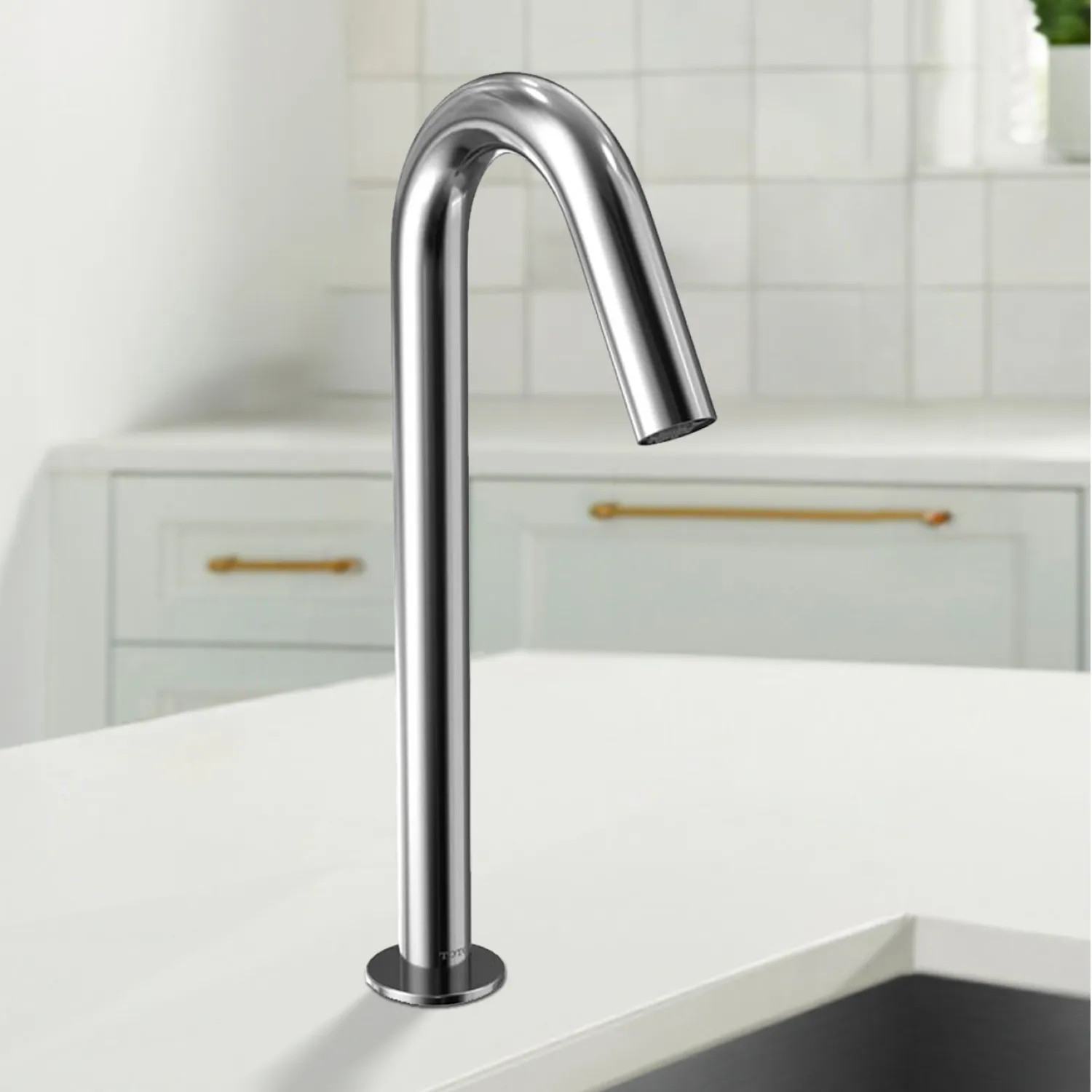 Toto TLE26008U3#CP TOTO Helix Wall-Mount Touchless Lavatory Spout, 0.5 GPM, Dual Powered, Polished Chrome - TLE26008U3#CP