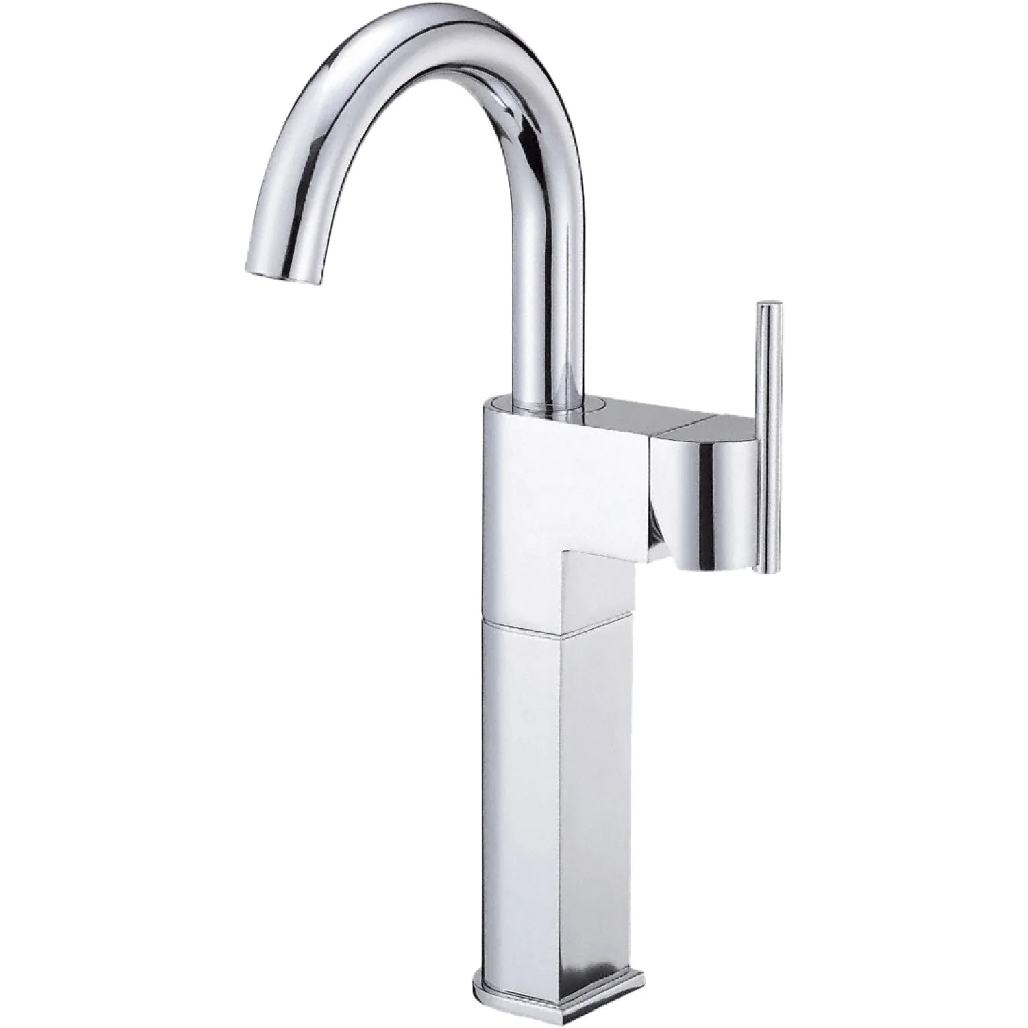 Danze D201542 Danze Como Single-Hole Vessel Bathroom Faucet with Grid Strainer Drain, Single-Handle, 1.5 GPM, Lever Handle, ADA, WaterSense, Chrome - D201542