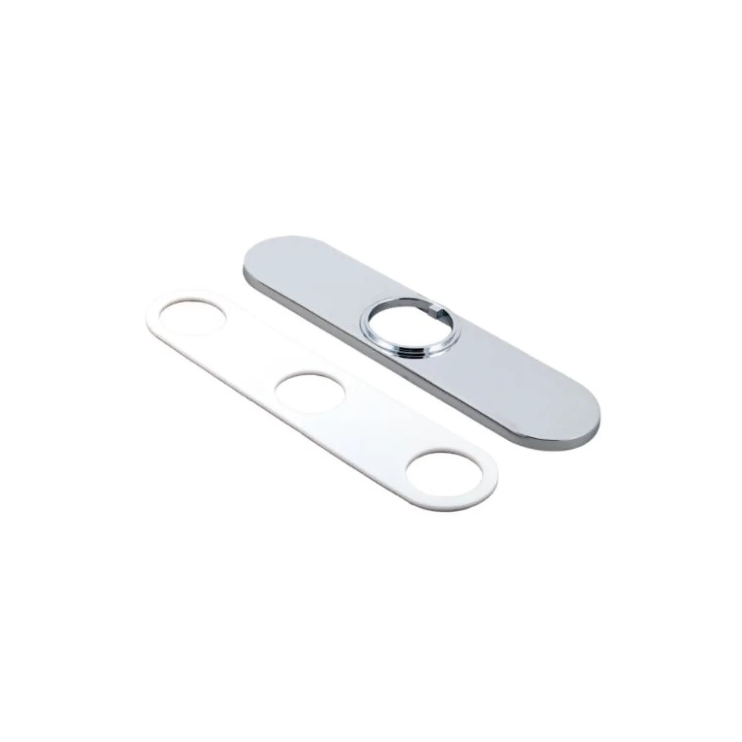 Delta RP64070 Delta Trinsic 8in Chrome Escutcheon and Gasket for 9159-DST, 9959-DST, and 19933-DST Single-Handle Pull-Down Faucets - RP64070