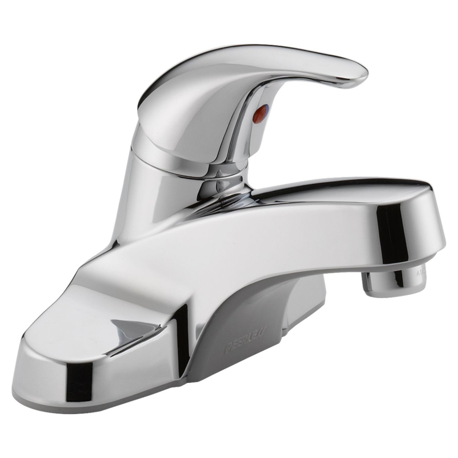 Peerless P131LF Peerless Centerset Bathroom Faucet with Red/Blue Indicator, Standard Spout, Single-Handle, 1.0 GPM, Lever Handle, ADA, WaterSense, Chrome - P131LF