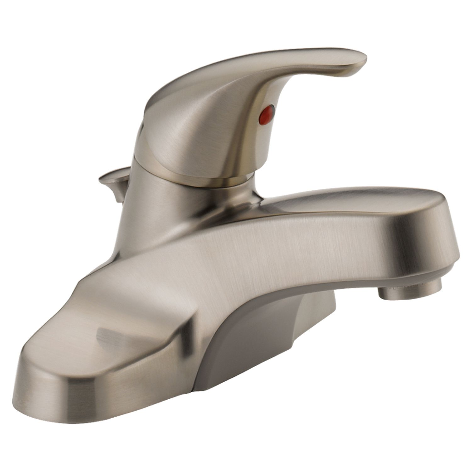 Peerless P136LF-BN-M Peerless Centerset Deck-Mount Bathroom Faucet with Metal Pop-Up Drain, Single-Handle, 1.0 GPM, Lever Handle, ADA, WaterSense, Brushed Nickel - P136LF-BN-M