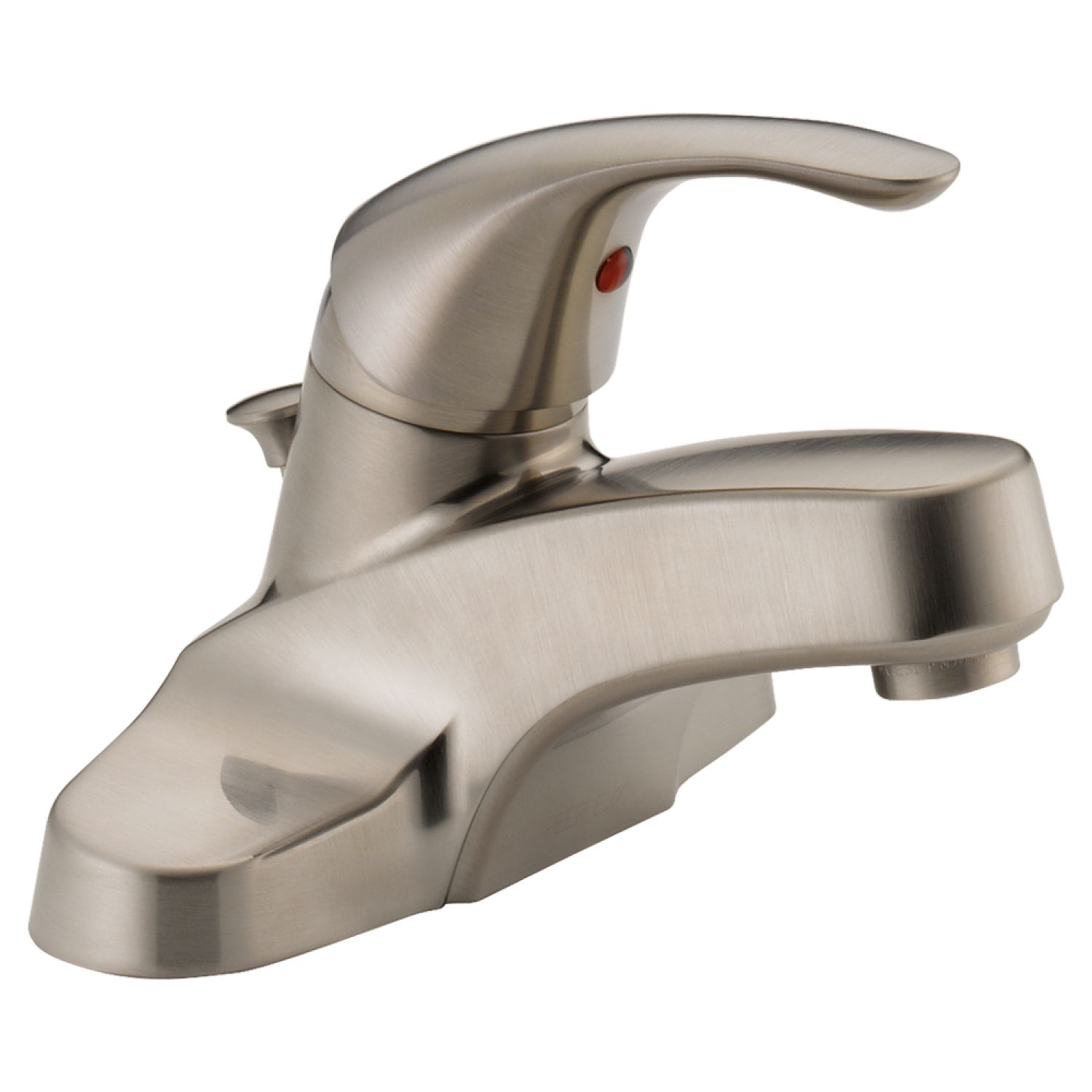 Peerless P188620LF-BN Peerless Centerset Bathroom Faucet with Plastic Pop-Up Drain, Single-Handle, 1.0 GPM, Lever Handle, ADA, WaterSense, Brushed Nickel - P188620LF-BN