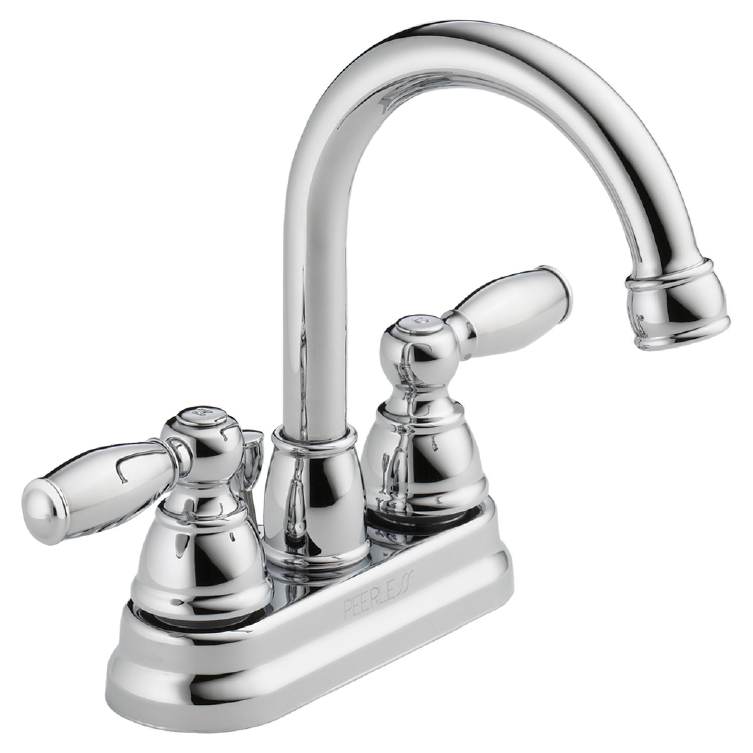 Peerless P299685LF Peerless Claymore High-Arc Centerset Bathroom Faucet with Pop-Up Drain, Two-Handle, 1.2 GPM, Lever Handle, Chrome - P299685LF