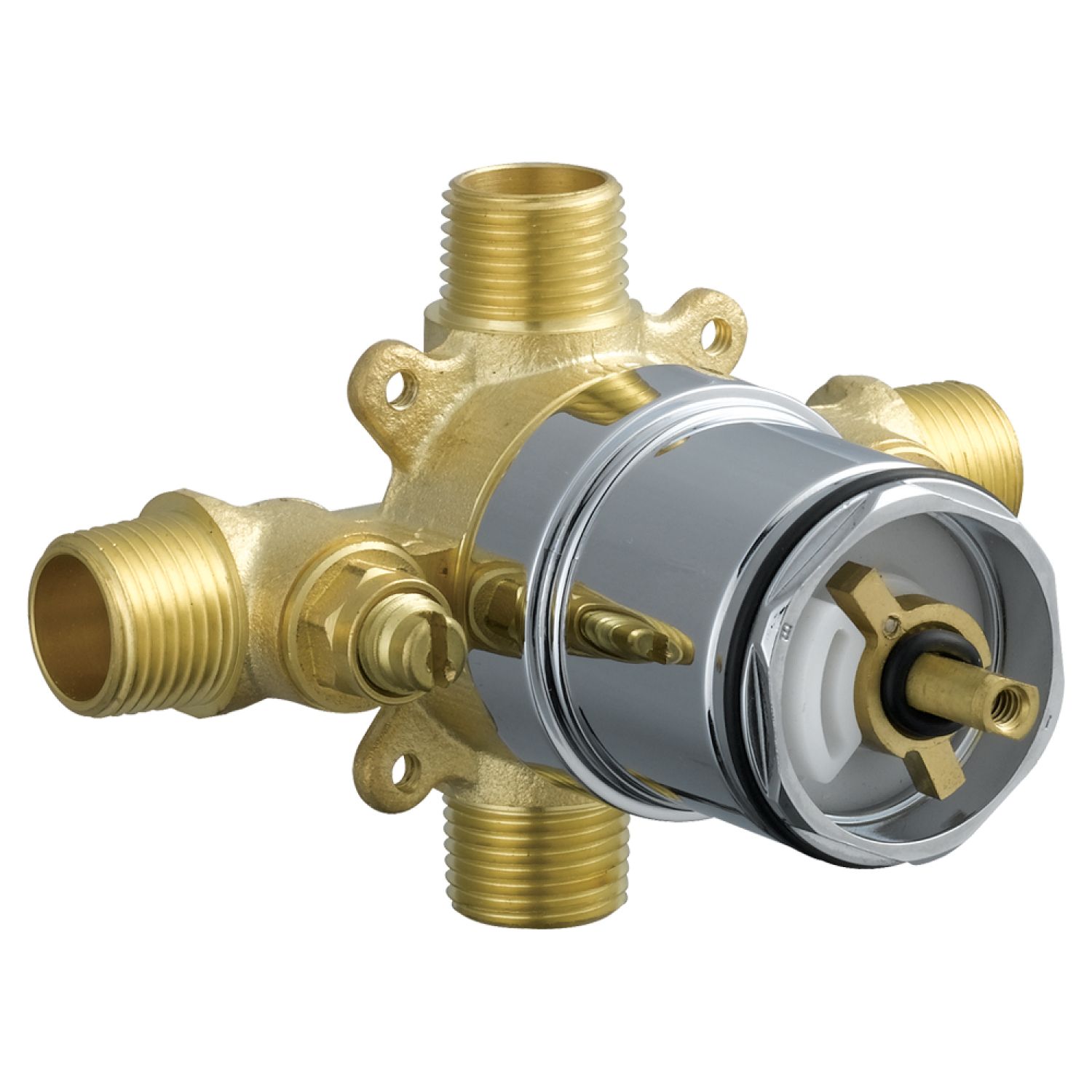 Peerless PTR188700-UNWS Peerless PTR188700-UNWS Universal Pressure Balance Tub/Shower Rough-In Valve w/ Stops, 1/2