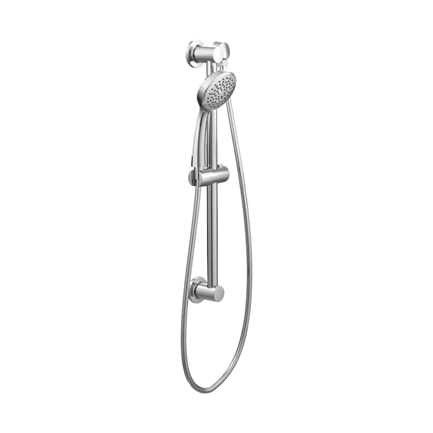 Moen 3868EP Moen 4in Single-Function Handheld Shower with 24in Slide Bar, Round, Eco-Performance, 1.75 GPM, WaterSense, 59in Hose, Chrome - 3868EP