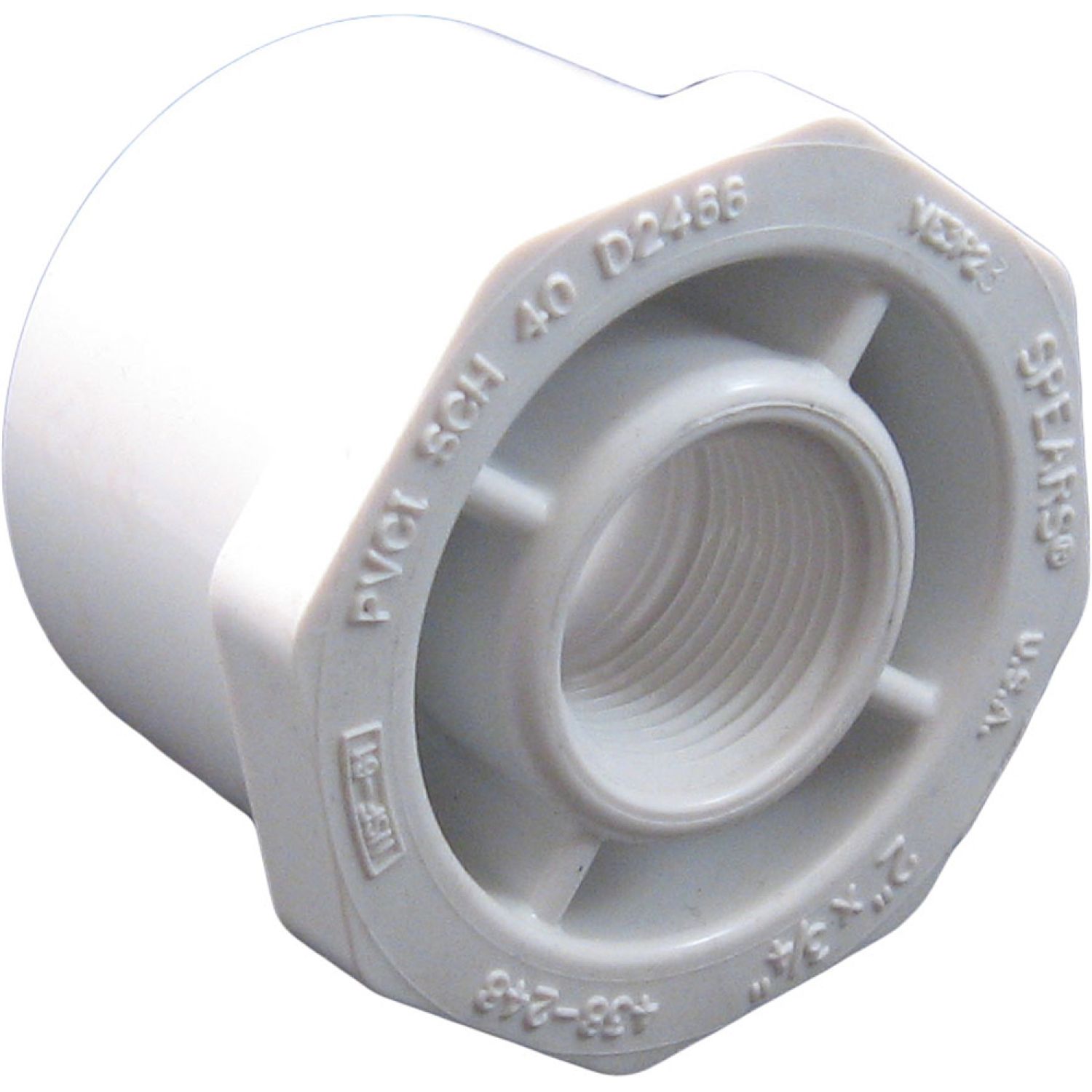 Commodity  PVCB234ST Schedule 40 PVC Bushing, 2 x 3/4 Inch