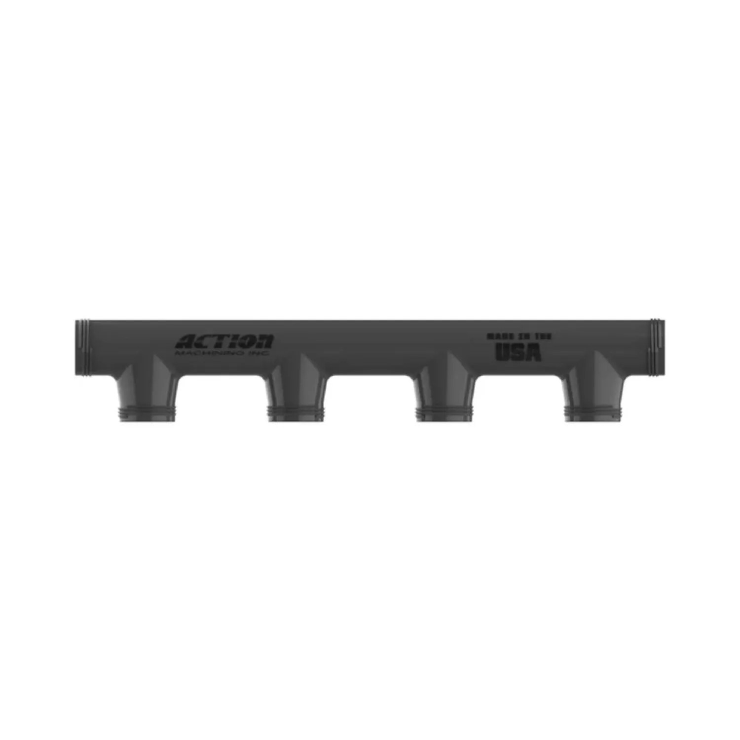 Action Filter 18004 Action Machining 1in Quad Manifold, O-Ring Sealed, Schedule 80 PVC, Buttress Thread, Fully Unionized, Max Working Pressure 235 PSI - 18004